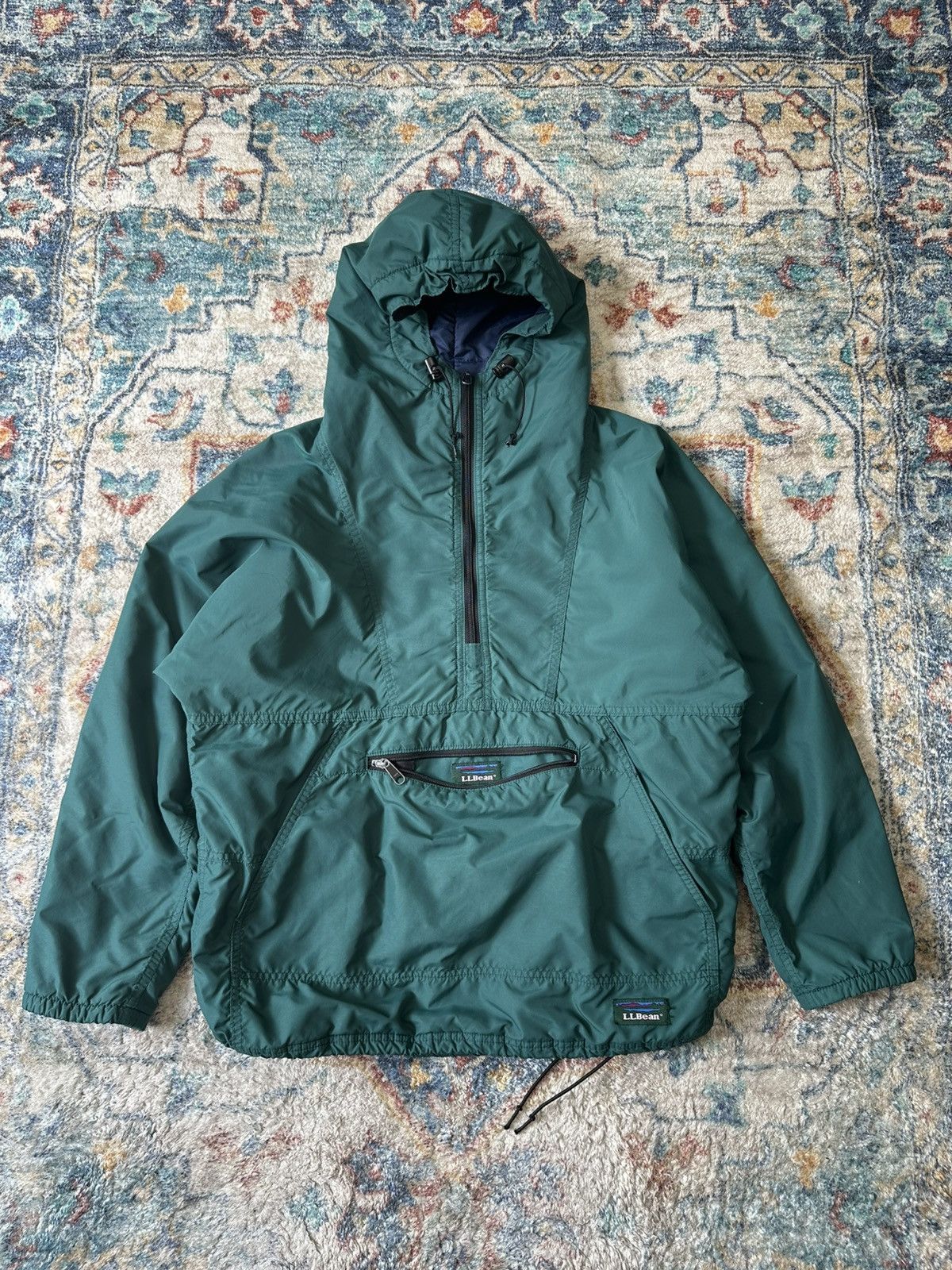 Vintage Bean 1/2 Zip-up Kangaroo Pouch Jacket Large