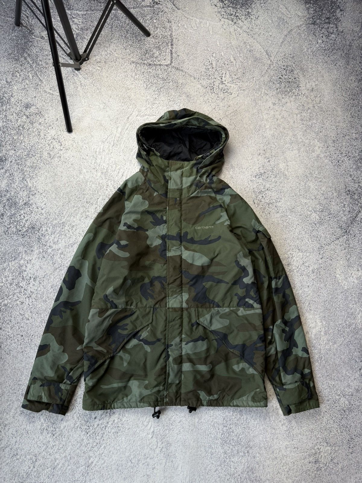 Carhartt Vintage: Carhartt Wax Camo Jacket Y2K Size US S / EU 44-46 / 1 - 4 Thumbnail