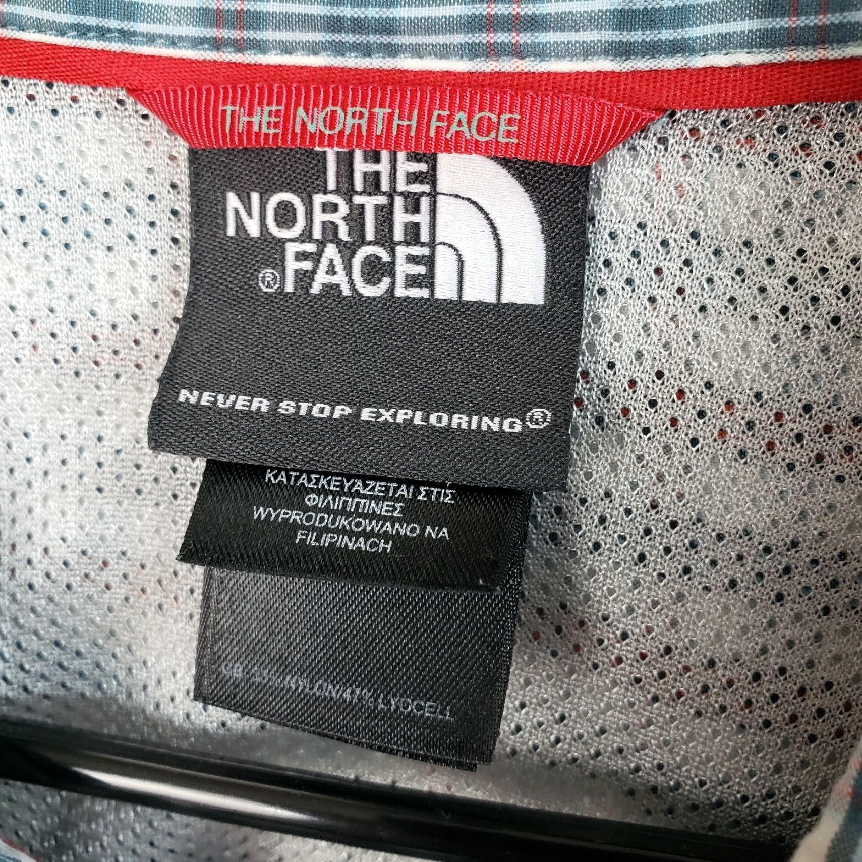The North Face The North Face Mens Shirt XL Red Blue Plaid Short Sleeve Button Front Nylon Blend Size US XL / EU 56 / 4 - 5 Thumbnail