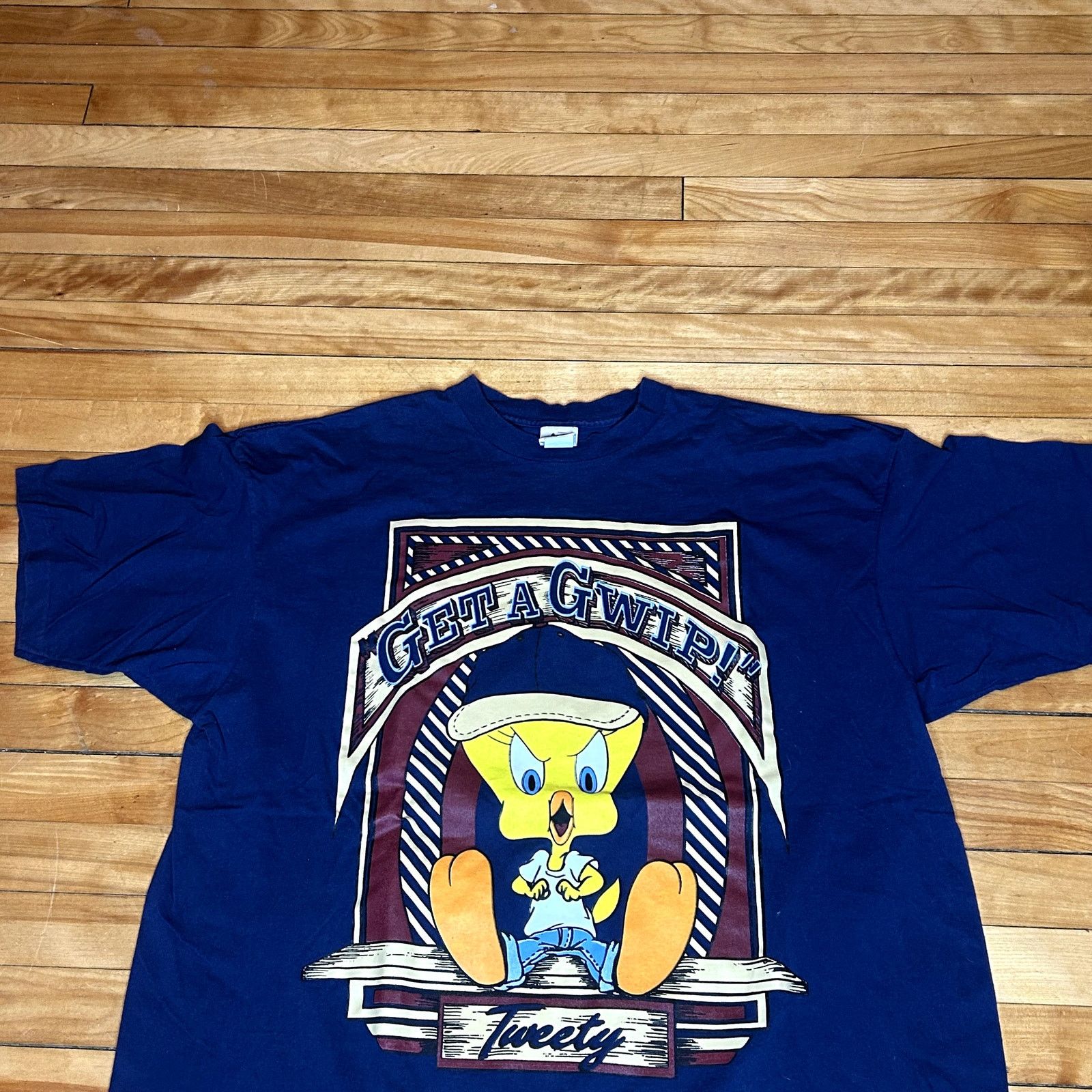 Vintage Vintage 90s Looney Toons Tweety Bird T-Shirt Size US L / EU 52-54 / 3 - 2 Thumbnail