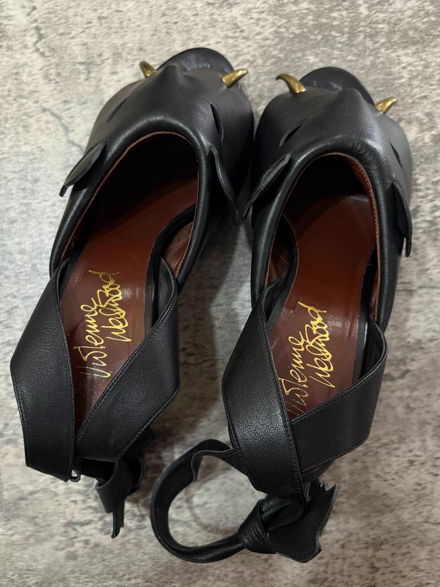 Vivienne Westwood Vivienne Westwood Vintage Tiger Head Strap Kitten Heel 38 Size US 7.5 / IT 37.5 - 7 Thumbnail