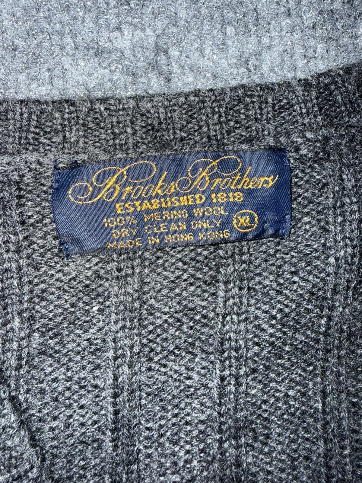 Brooks Brothers Vintage Brooks Brothers Merino Wool V-Neck Sweater XL Size US XL / EU 56 / 4 - 3 Thumbnail