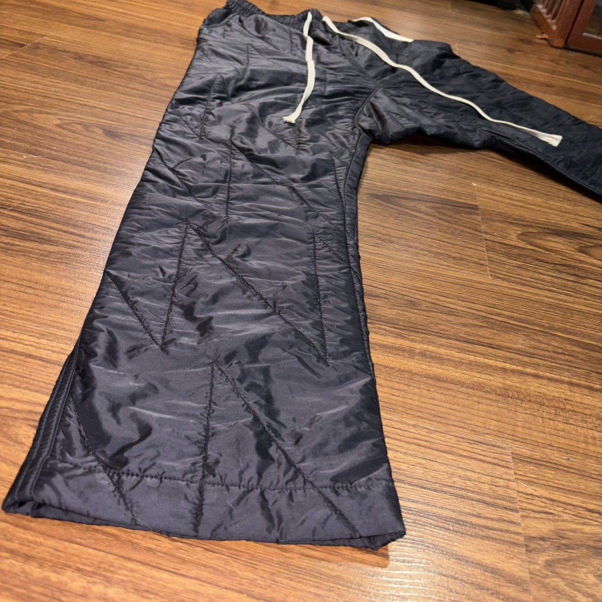 Rick Owens Drkshdw Rick Owens DRKSHDW Quilted Drawstring Track Pants Size US 30 / EU 46 - 5 Thumbnail