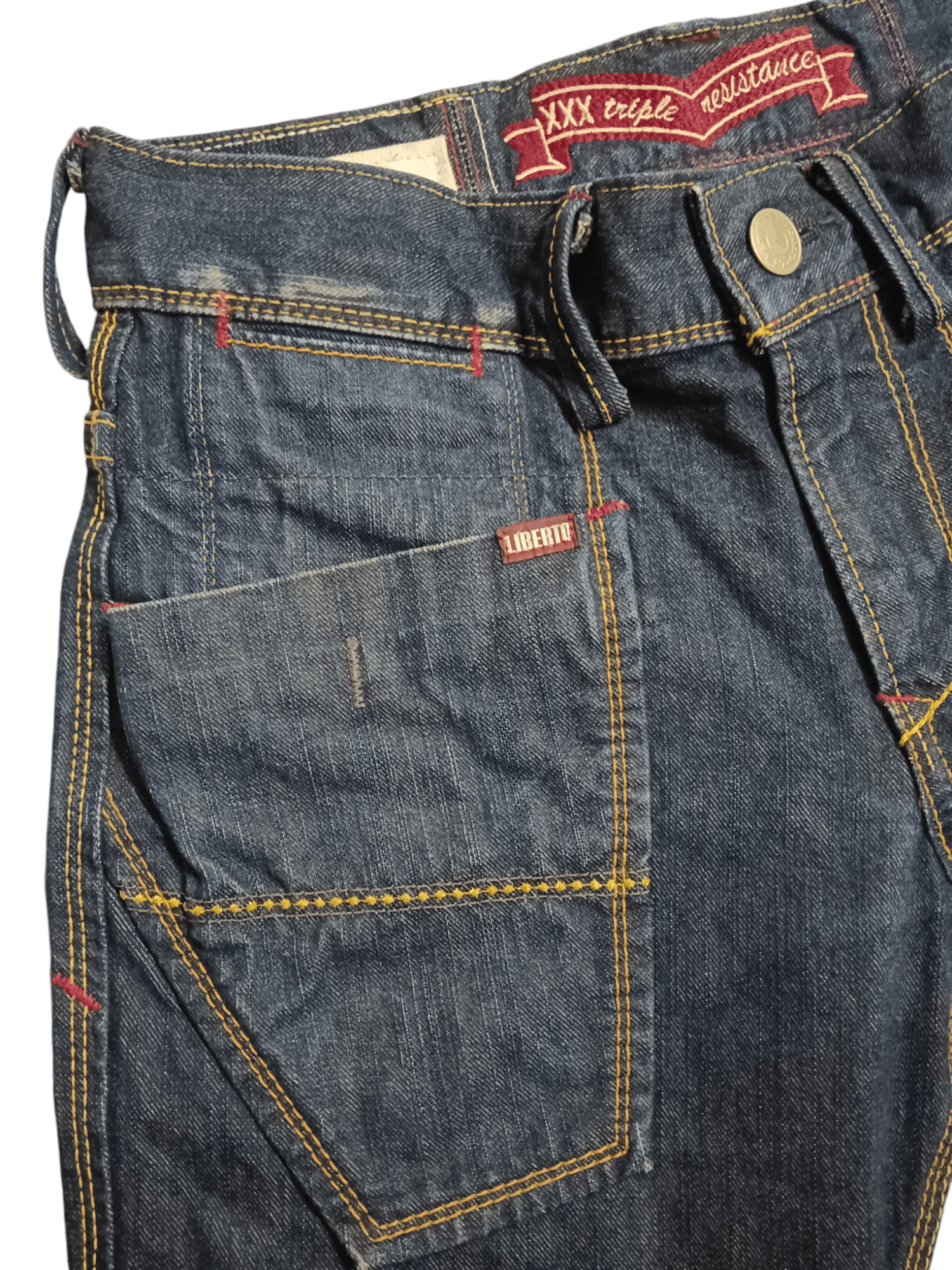 If Six Was Nine Liberto XXX Triple Resistance Flare Bush Denim Size US 29 - 6 Thumbnail