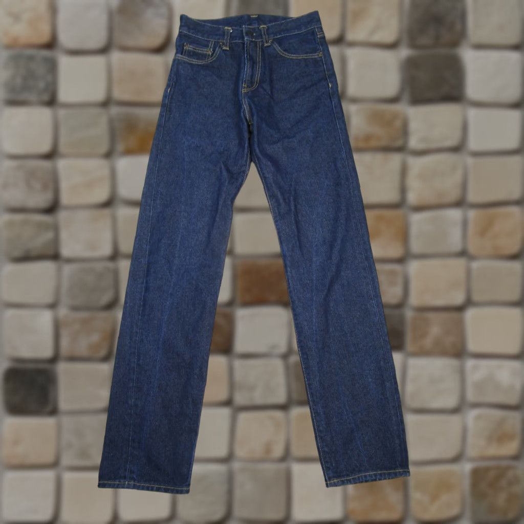 Carhartt Carhartt Jeans Mens Pontiac Denim Dark Wash 26x31 Blue Straight Regular 26 Regular Inseam 31 Mens Jeans Size US 26 / EU 42 - 1 Thumbnail