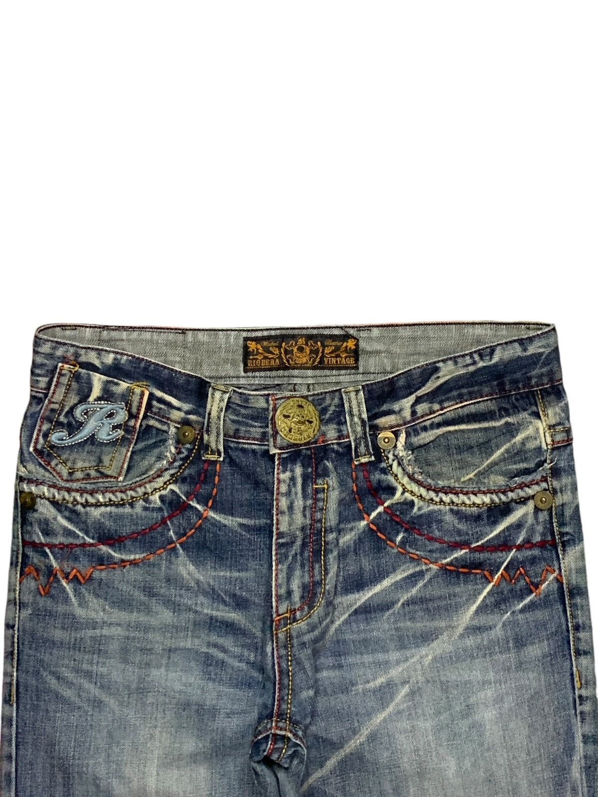 JNCO × Japanese Brand Vintage Japanese Brand Bleached Distressed Baggy Jeans Size 33" - 4 Thumbnail