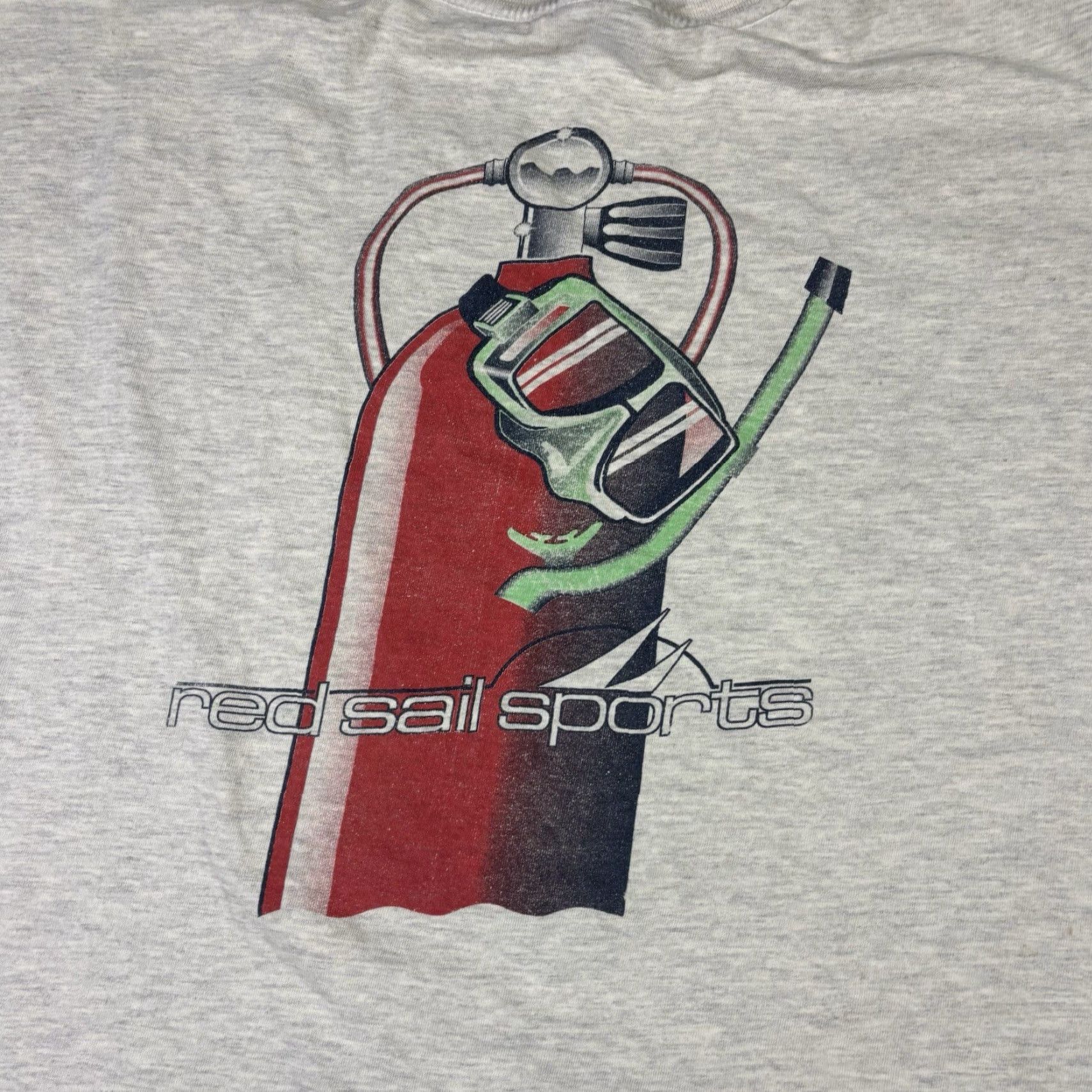 Hanes VINTAGE 90s Red Sail Sports T Shirt Adult 2XL Hanes Gray Cotton Graphic Print Short Sleeve Crew Neck Men Sports 90s Retro Vintage Mens Size US XXL / EU 58 / 5 - 3 Thumbnail