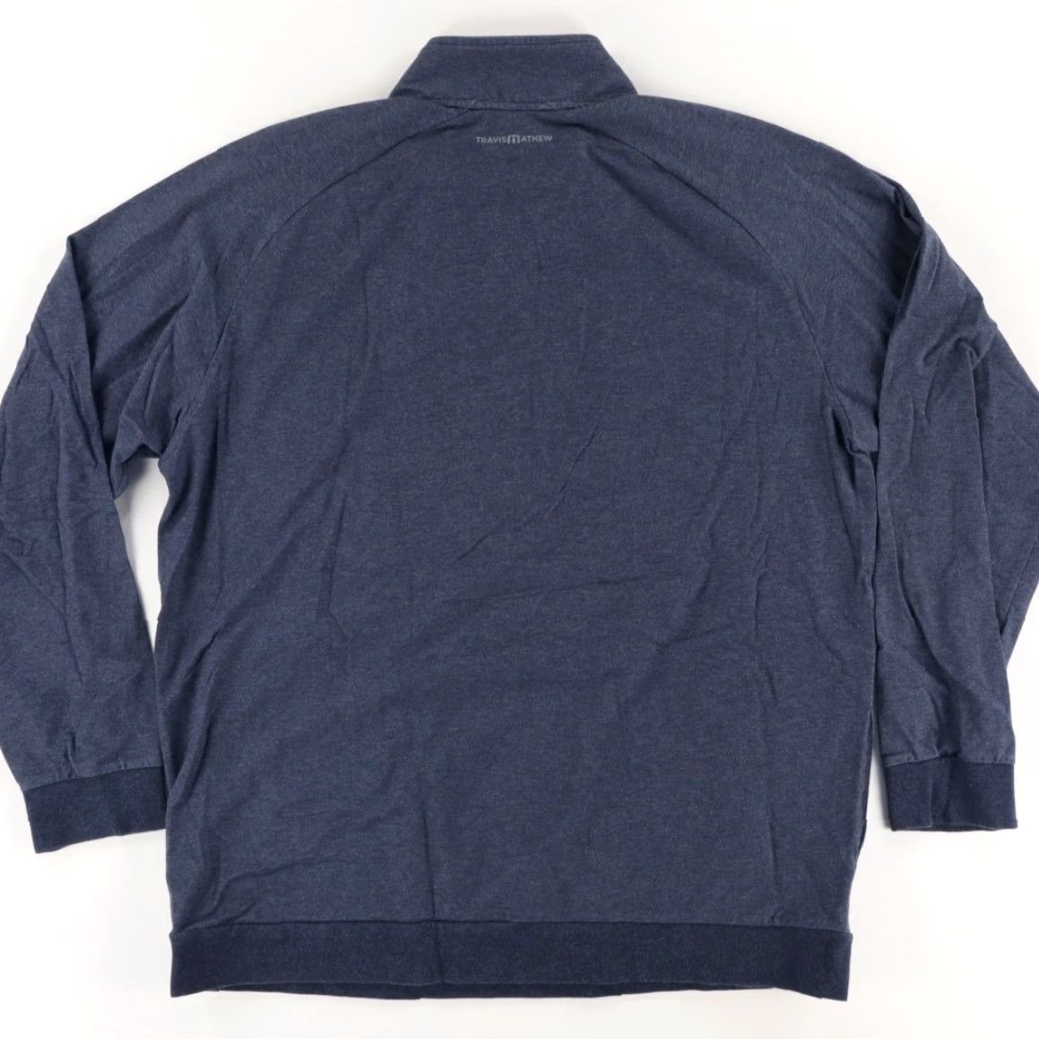 TravisMathew Travis Mathew Knit 1/4 Zip Pullover Navy Shirt Mens XL Mock Long Sleeve High Stretch Sweater Size US XL / EU 56 / 4 - 4 Thumbnail