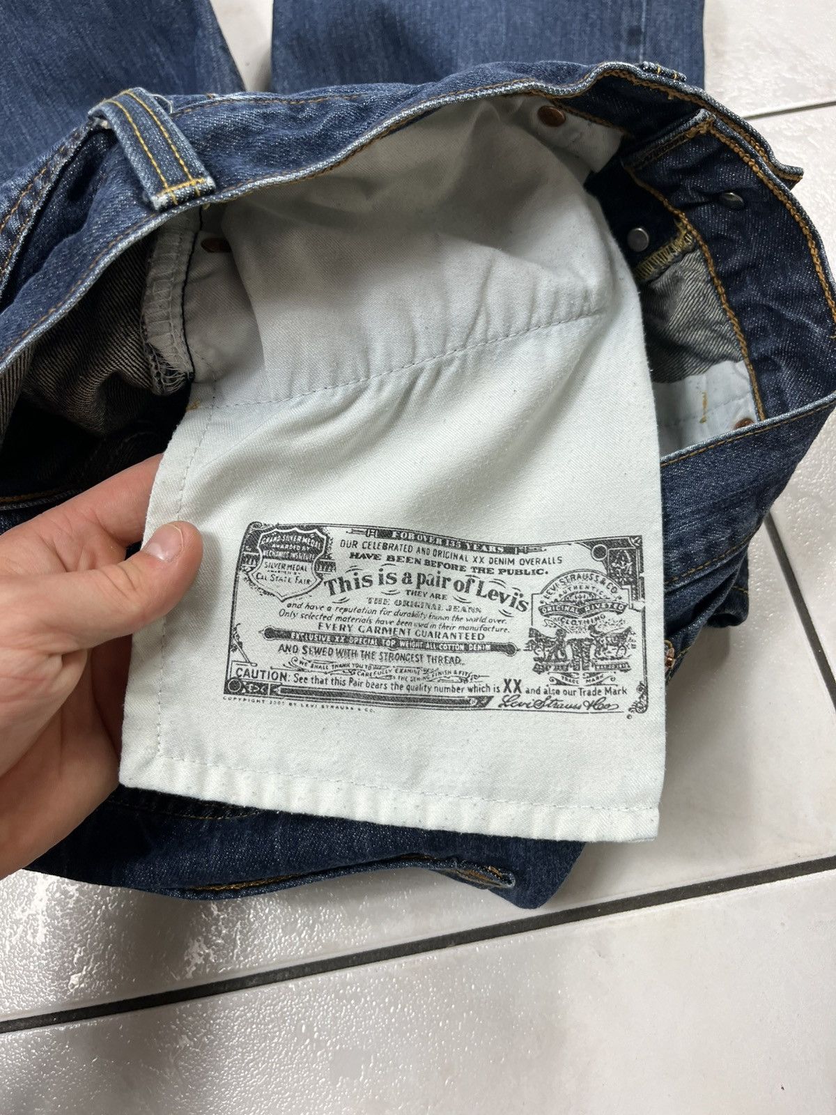 Levi's × Levi's Vintage Clothing × Vintage Vintage Levi’s 501 navy denim jeans pants regular straight Size US 33 - 20 Thumbnail