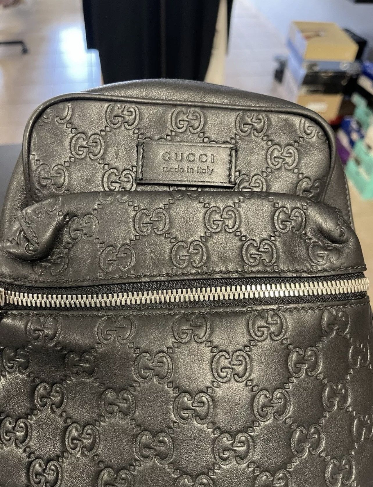 Gucci GUCCI Guccisima Shoulder Bag Leather Black Silver Hardware Size ONE SIZE - 6 Thumbnail