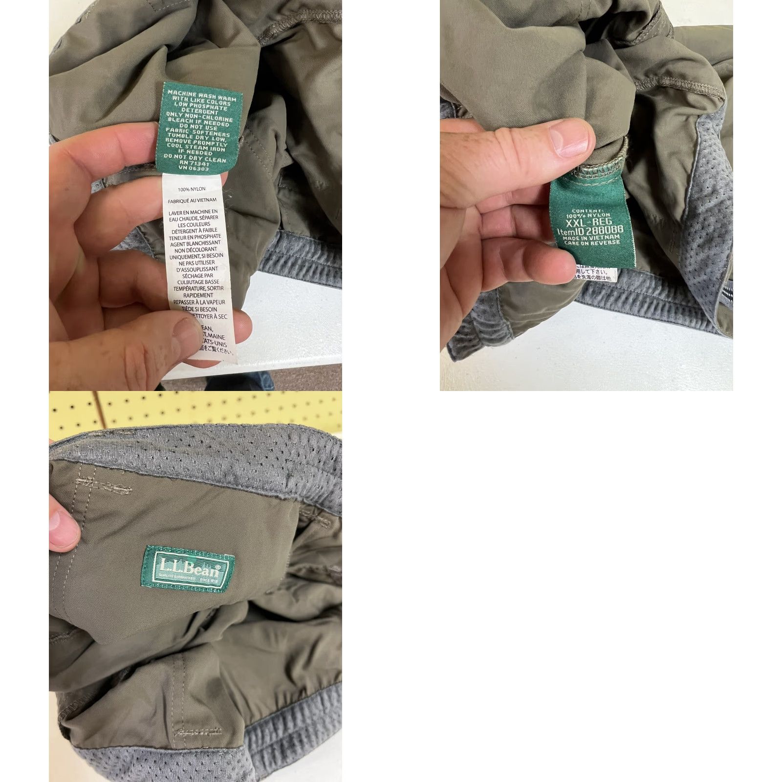 Vintage LL Bean Men Nylon Cargo Outdoor Hiking Fishing Shorts Belting Brown/Green 42 Regular Belted Cargo Pocket Pockets Outdoor Mens Shirt? Size US 42 / EU 58 - 8 Thumbnail