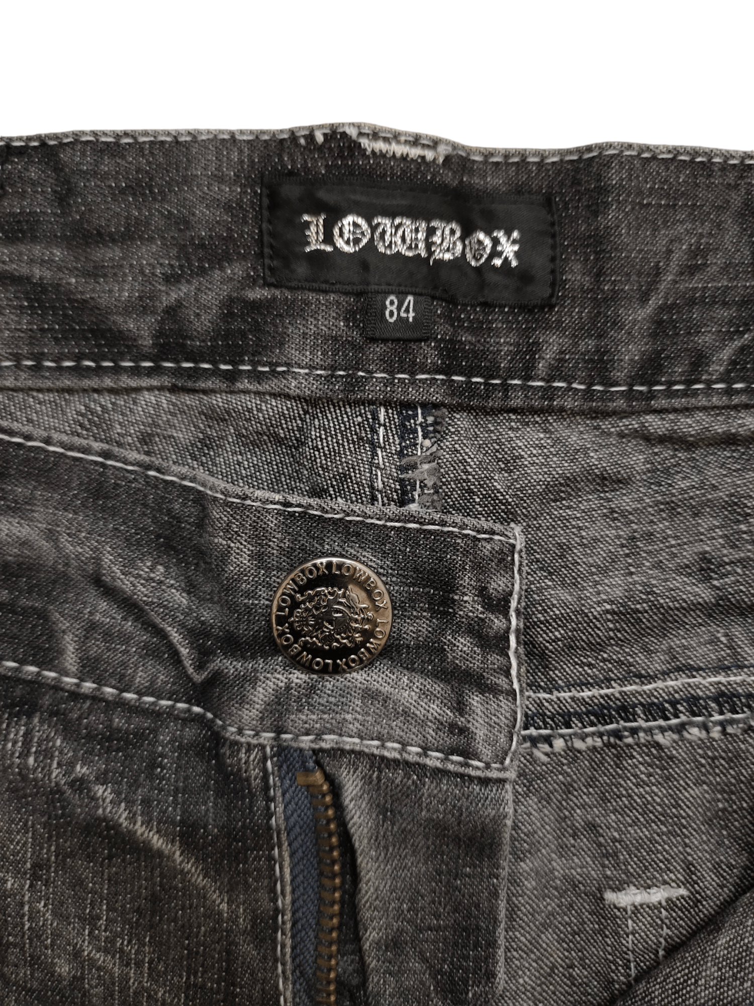 LOWBOX Lowbox Japan Clawmark Distress Faded Patchwork Jeans Y2k Size US 34 / EU 50 - 17 Thumbnail