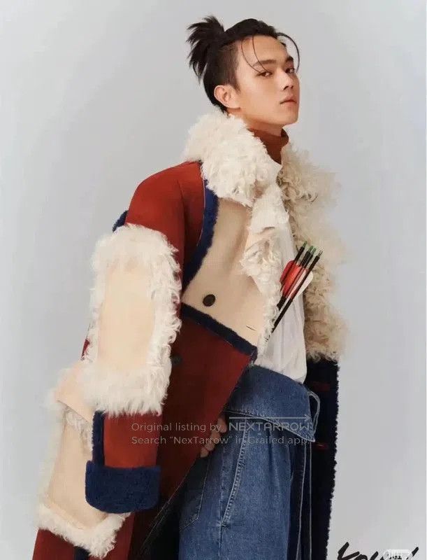Loewe Loewe Color-Block Sheepskin Coat in XL Size . Size XL / US 12-14 / IT 48-50 - 4 Thumbnail