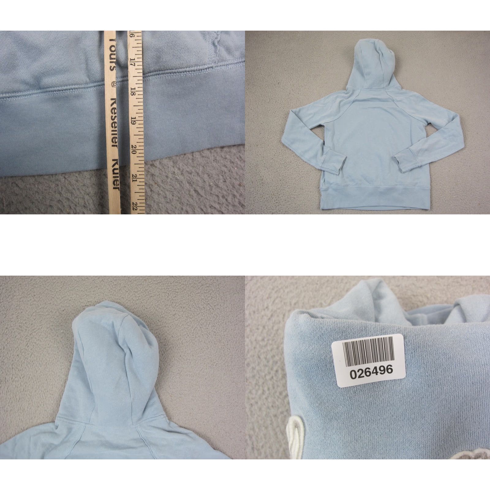 Abercrombie & Fitch Abercrombie & Fitch Hoodie Womens S Blue Logo Embroidered Pullover Sweatshirt Fleece Casual Size S / US 4 / IT 40 - 8 Thumbnail