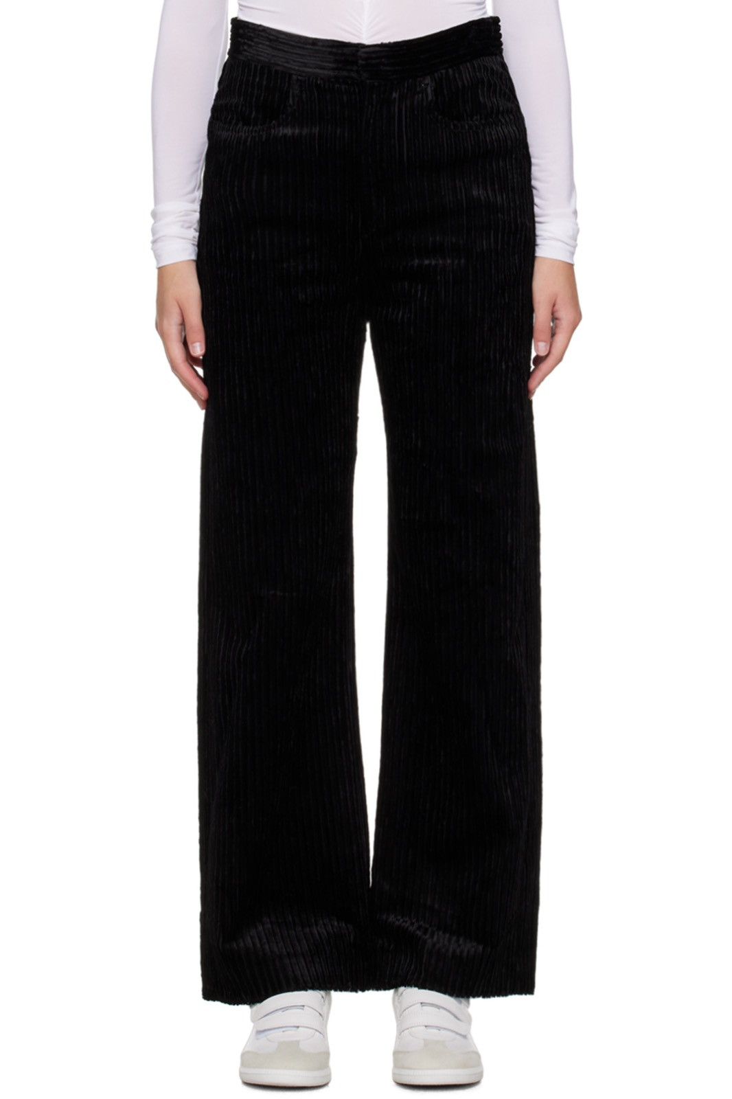 Isabel Marant Etoile 💥Isabel Marant Corduroy Wide Pant Black Size 32" / US 10 / IT 46 - 1 Thumbnail