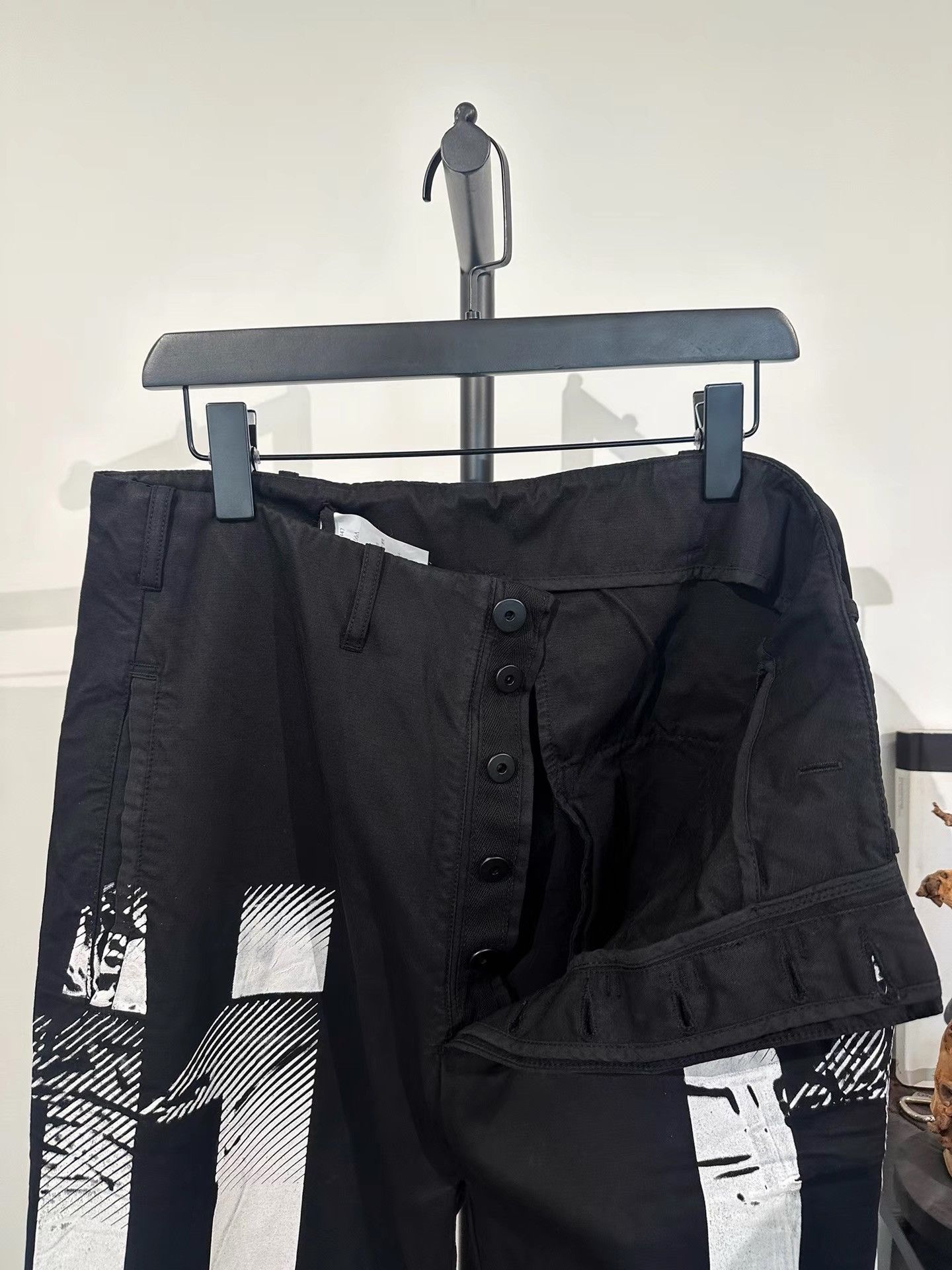 11 By Boris Bidjan Saberi Boris Bidjan Saberi 11by bbs P15 Printed Wide-Leg Pants K35 Size US 33 - 6 Thumbnail