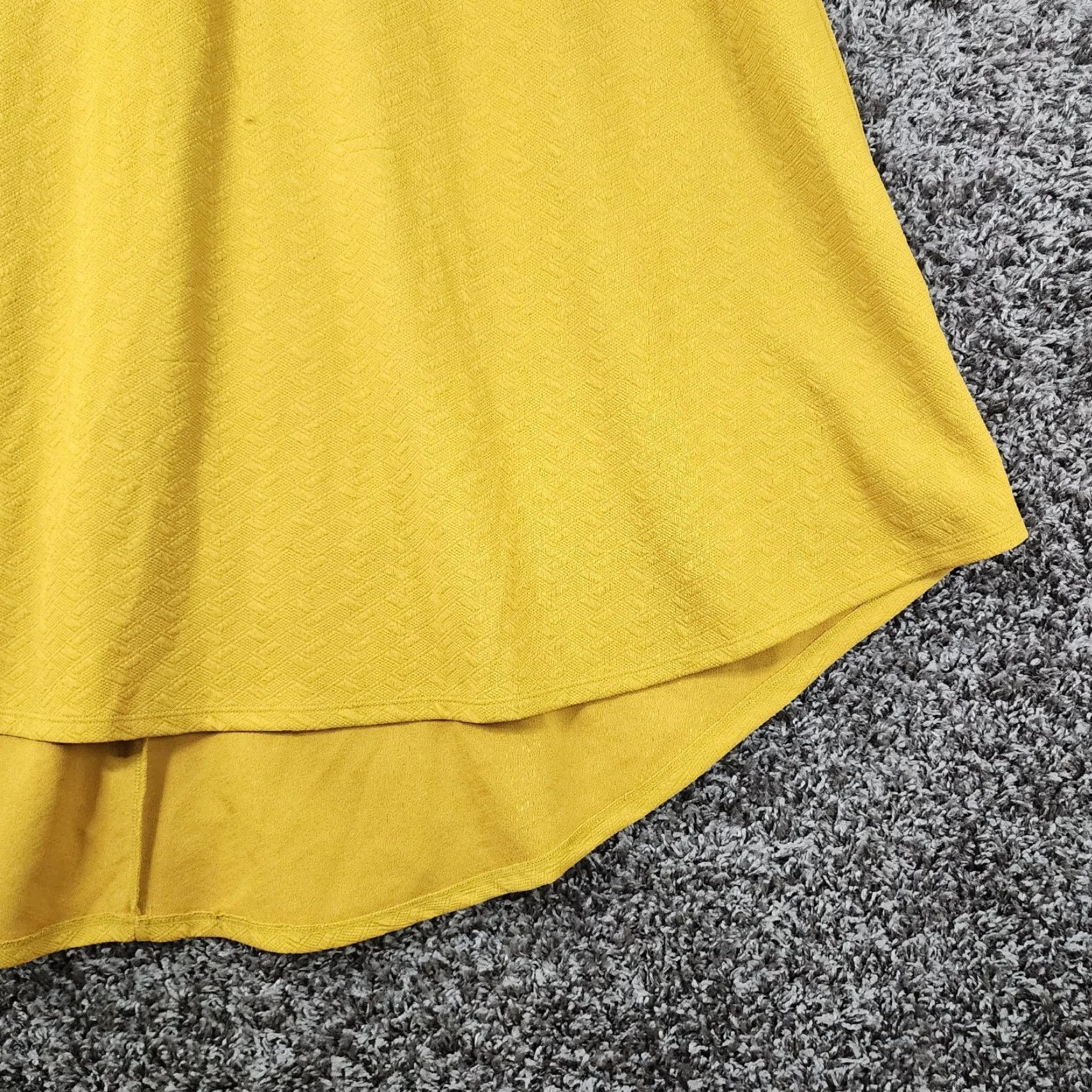 Vintage VINTAGE LuLaRoe Women's Dress Long A-Line Short Sleeve Yellow Size L Size 36" / US 14 / IT 50 - 2 Thumbnail
