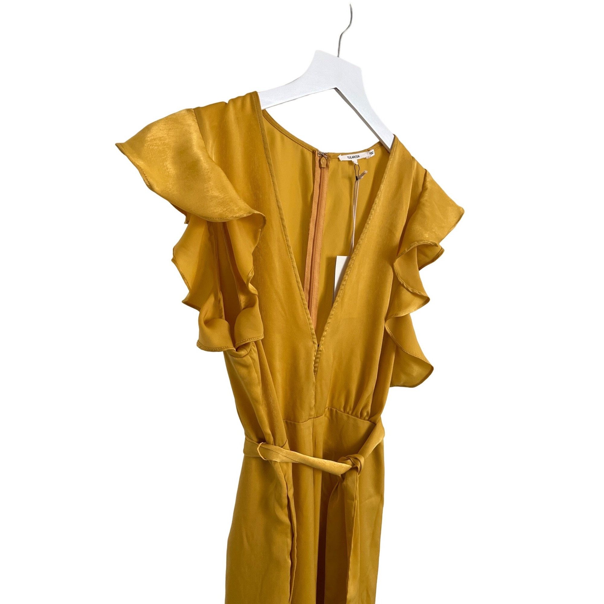 REVOLVE Tularosa Sunset Yellow Ruffle Sleeve Jumpsuit Size 27" / US 4 / IT 40 - 6 Thumbnail