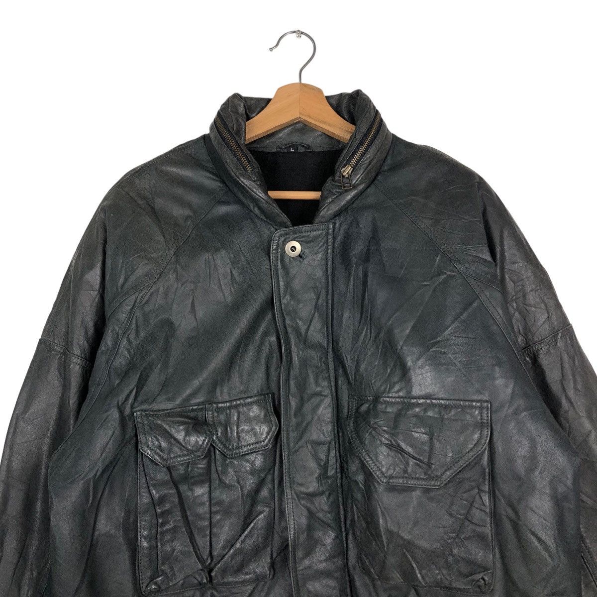 Japanese Brand 🔥Vintage Biker Genuine Leather Jacket Japan Made Size US L / EU 52-54 / 3 - 3 Thumbnail