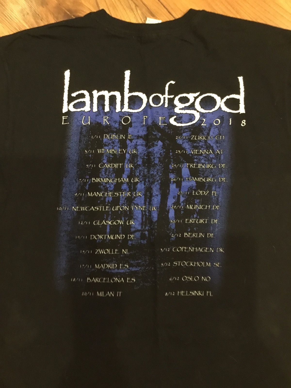 Gildan Rare Lamb Of God Band Metal 20118 Summer Concert Tour Size US XL / EU 56 / 4 - 9 Thumbnail