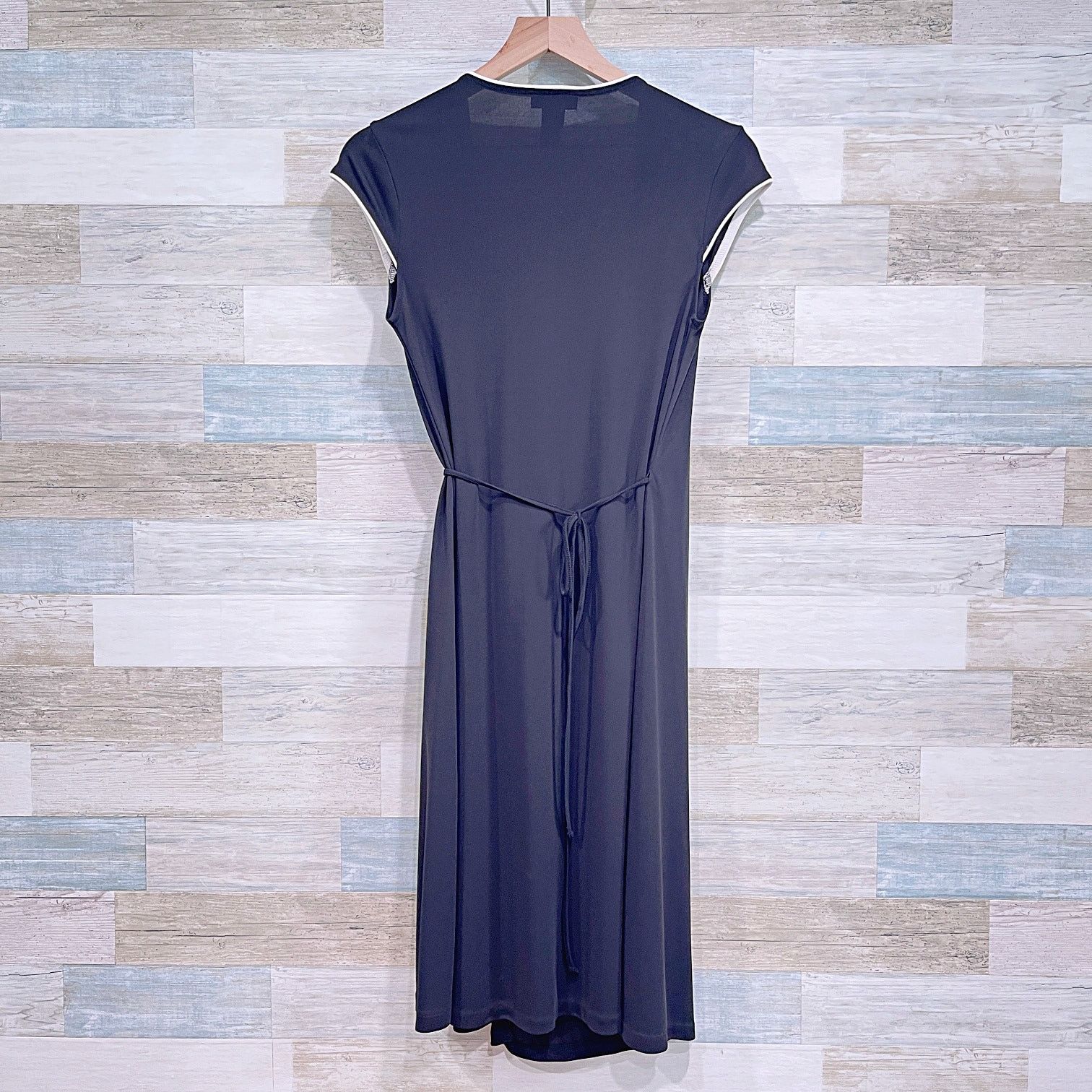 Other × Vintage THE LIMITED Tipped Wrap Dress Black White Womens Small Size S / US 4 / IT 40 - 5 Thumbnail