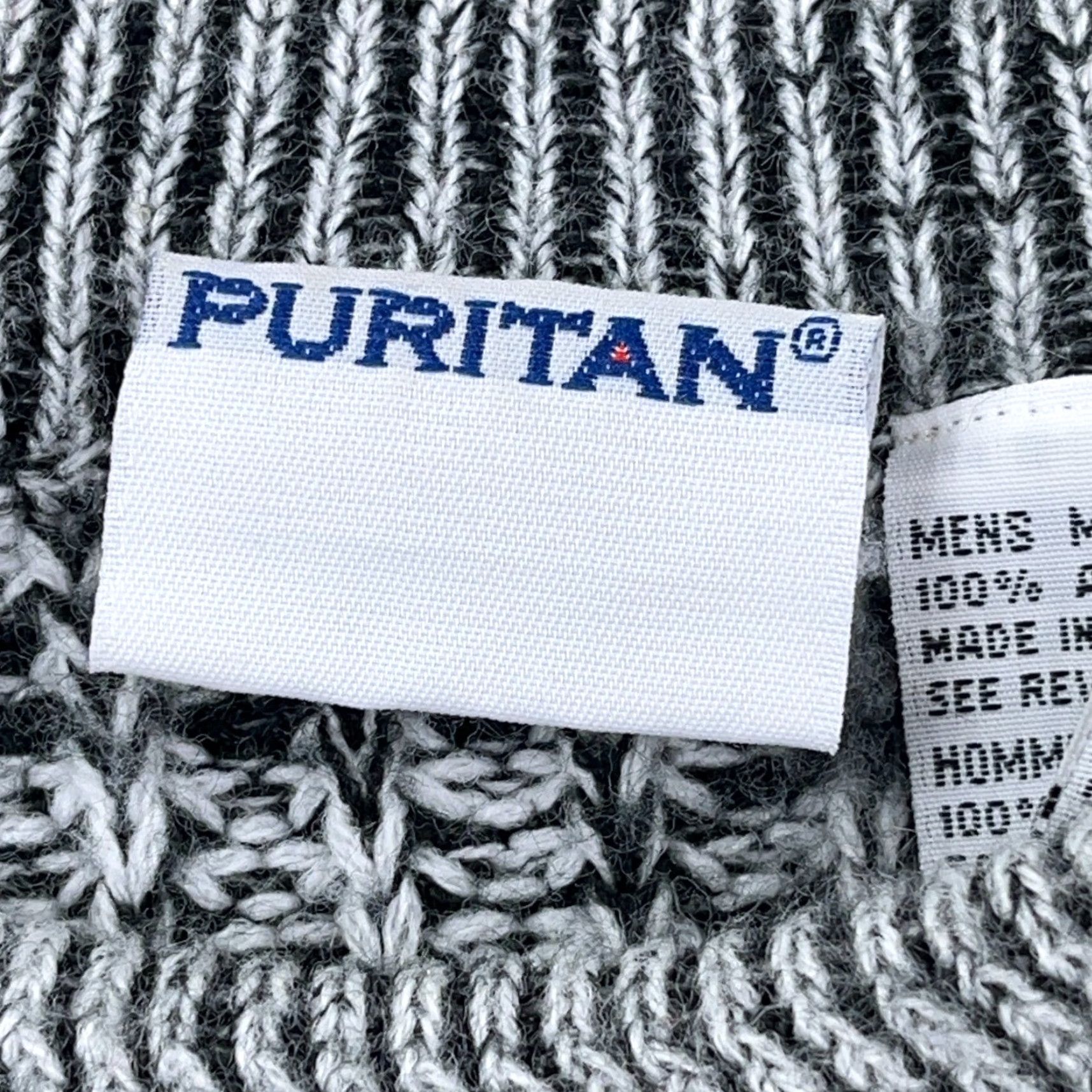 Vintage VINTAGE Puritan Sweater Men Medium Gray Chunky Knit Pullover 90s Grunge Heavyweight Adult Size US M / EU 48-50 / 2 - 4 Thumbnail