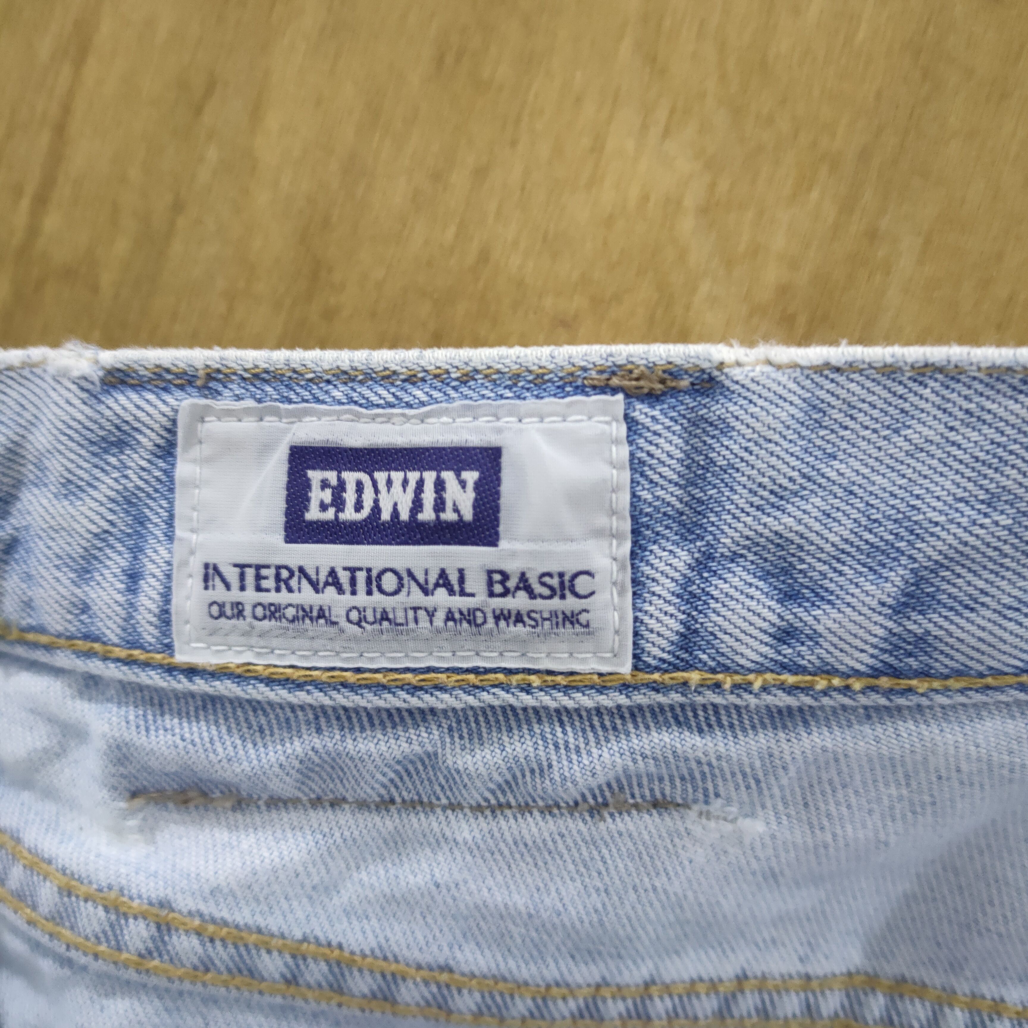 Edwin × StraightFaded × Vintage VINTAGE EDWIN LIGHT BLUE DISTRESSED JEANS DENIM PANTS Size US 34 / EU 50 - 13 Thumbnail