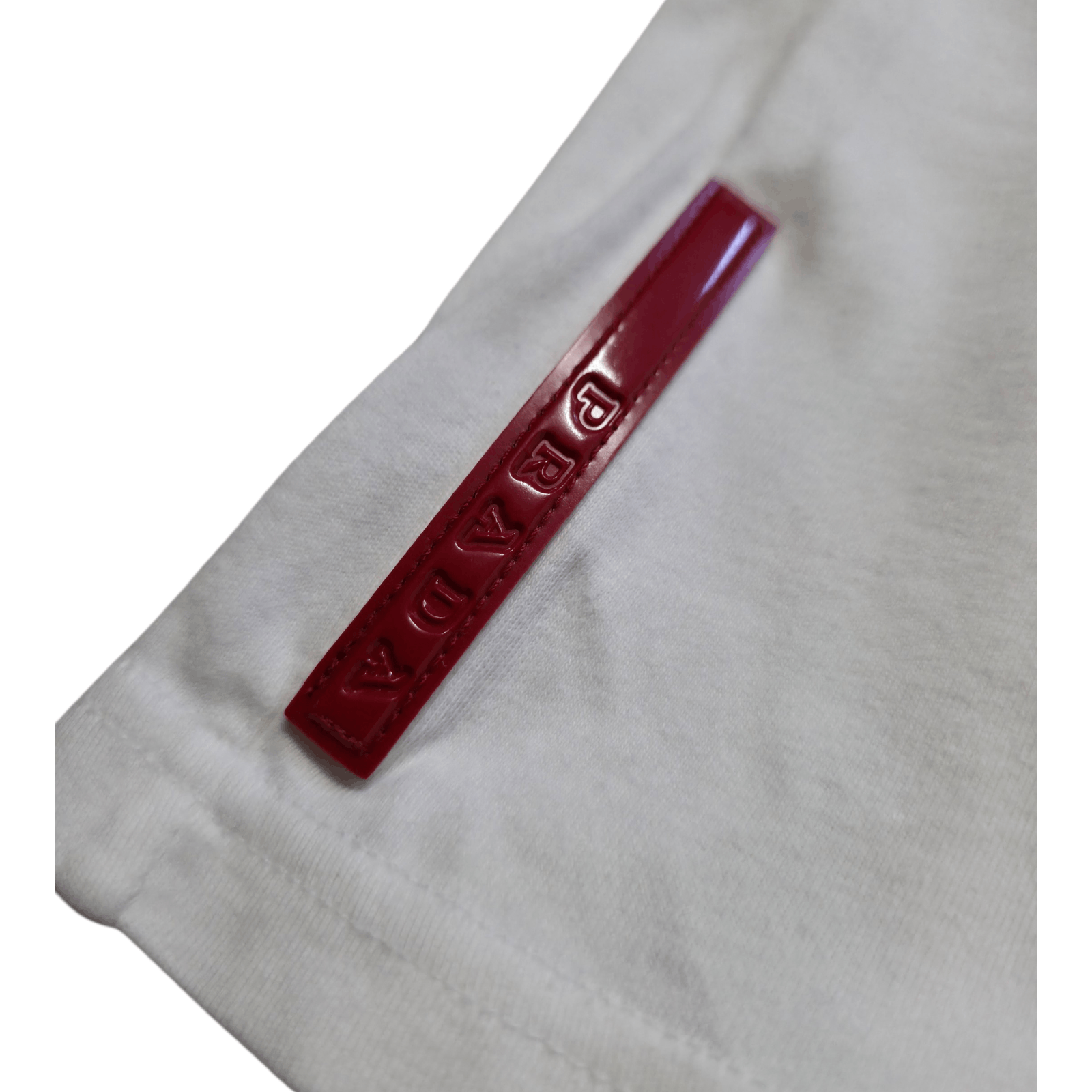 Prada “Prada White LS Stretchable Polo Shirt Red Logo Patch” Size US L / EU 52-54 / 3 - 7 Thumbnail