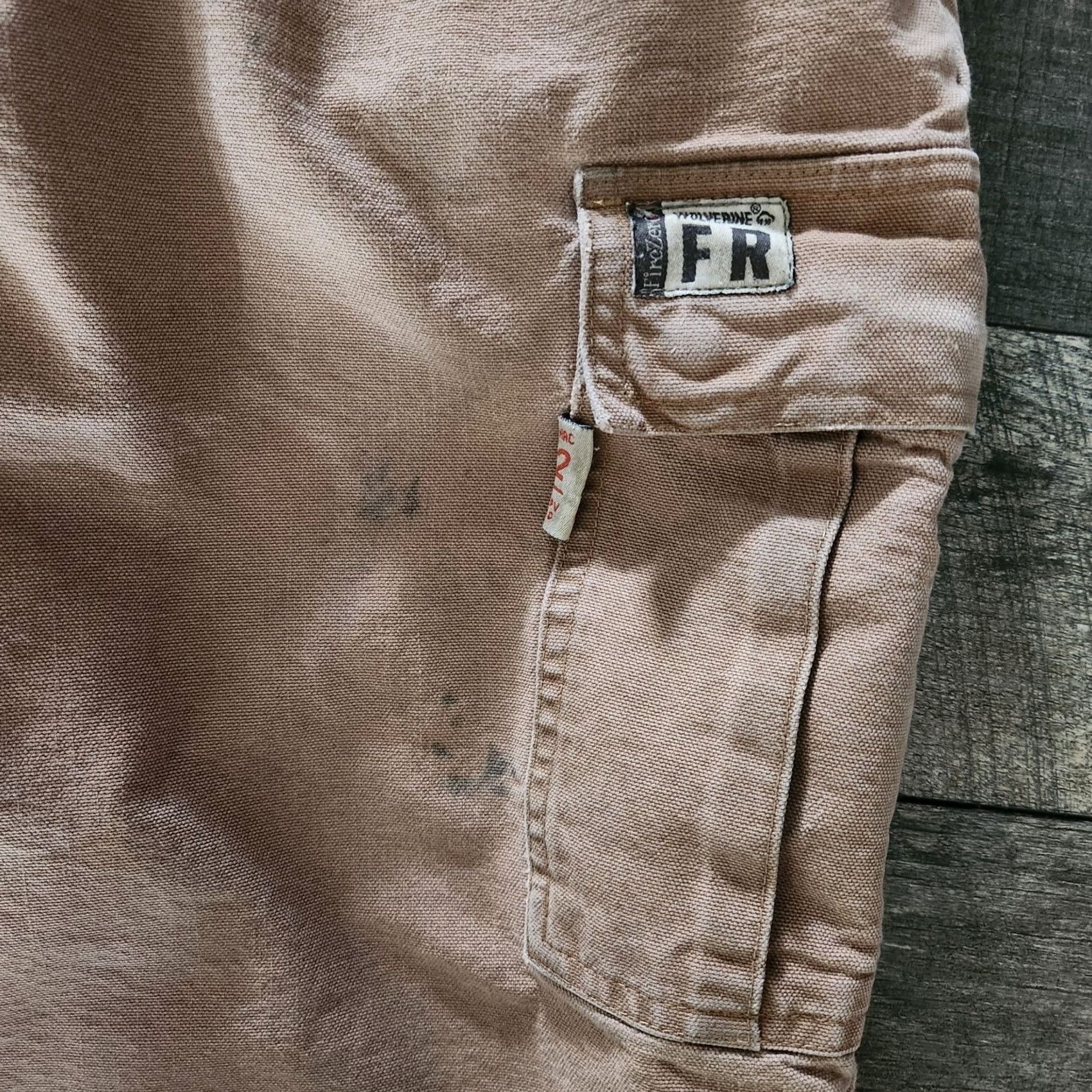 Vintage Wolverine Workwear Pants Mens 38x34 Canvas Duck Cargo Carpenter Straight 5-Pocket Olive Green Regular Distressed Workwear Pants Size US 38 / EU 54 - 2 Thumbnail