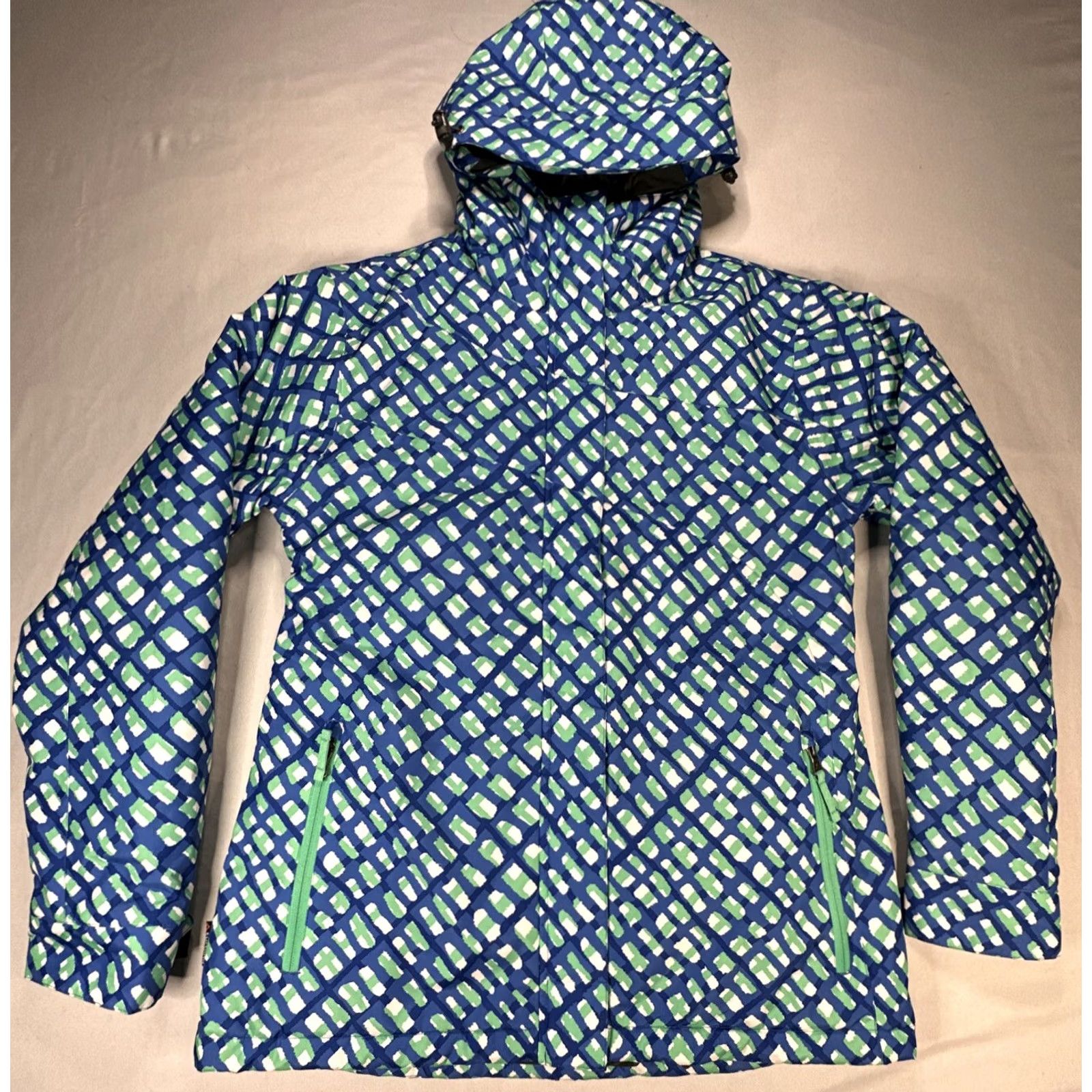 Vintage Turbine Women’s XL Boardwear Hooded Jacket Waterptoof Blue Green Snow Ski Jacket Women XL Hooded Waterptoof Blue Green Snow Ski Size XL / US 12-14 / IT 48-50 - 2 Thumbnail