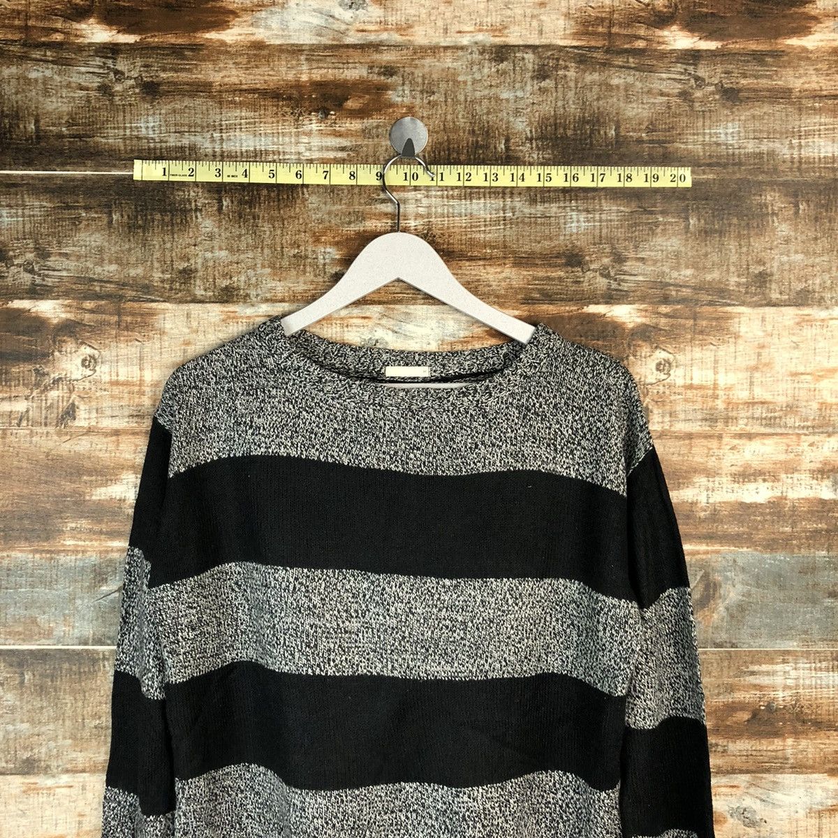 GU × Homespun Knitwear GU Japan Stripe Grey Knitwear #A1562 Size M / US 6-8 / IT 42-44 - 2 Thumbnail
