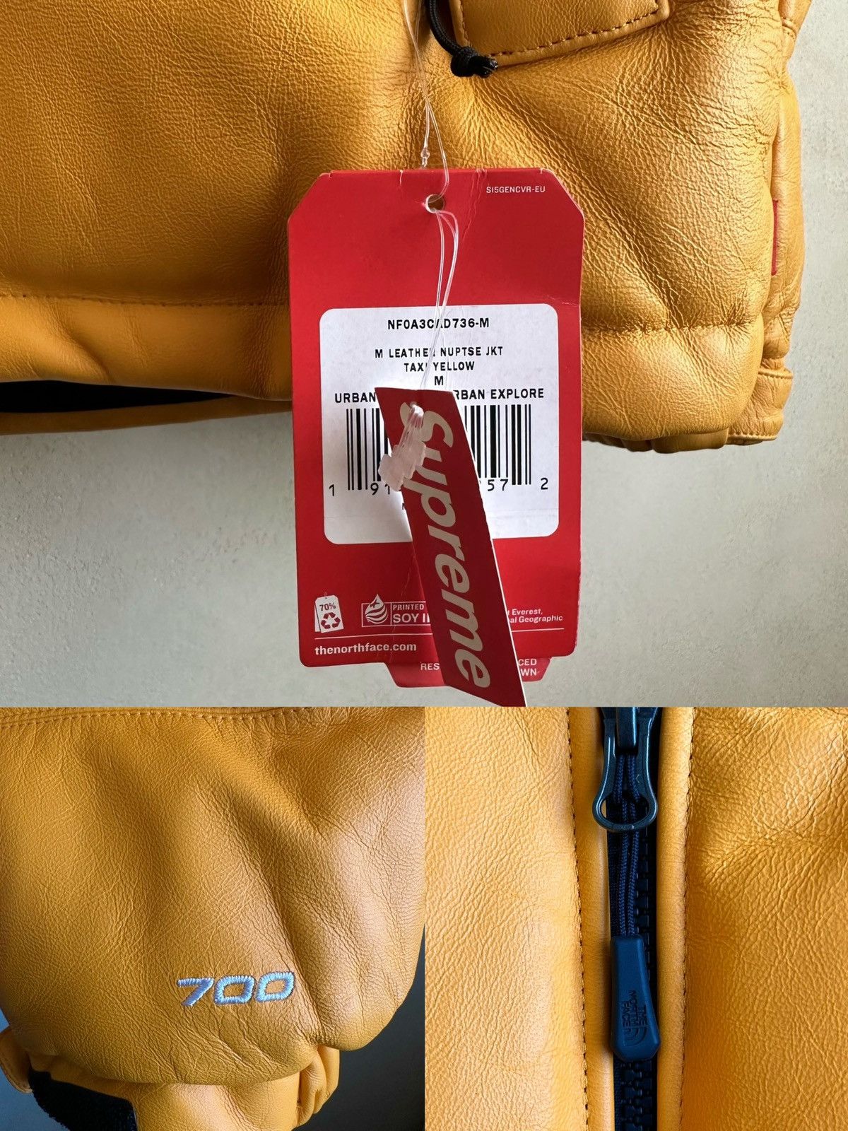 Supreme × The North Face SUPREME THE NORTH FACE NUPTSE JACKET DOWN LEATHER 17AW Size US M / EU 48-50 / 2 - 6 Thumbnail