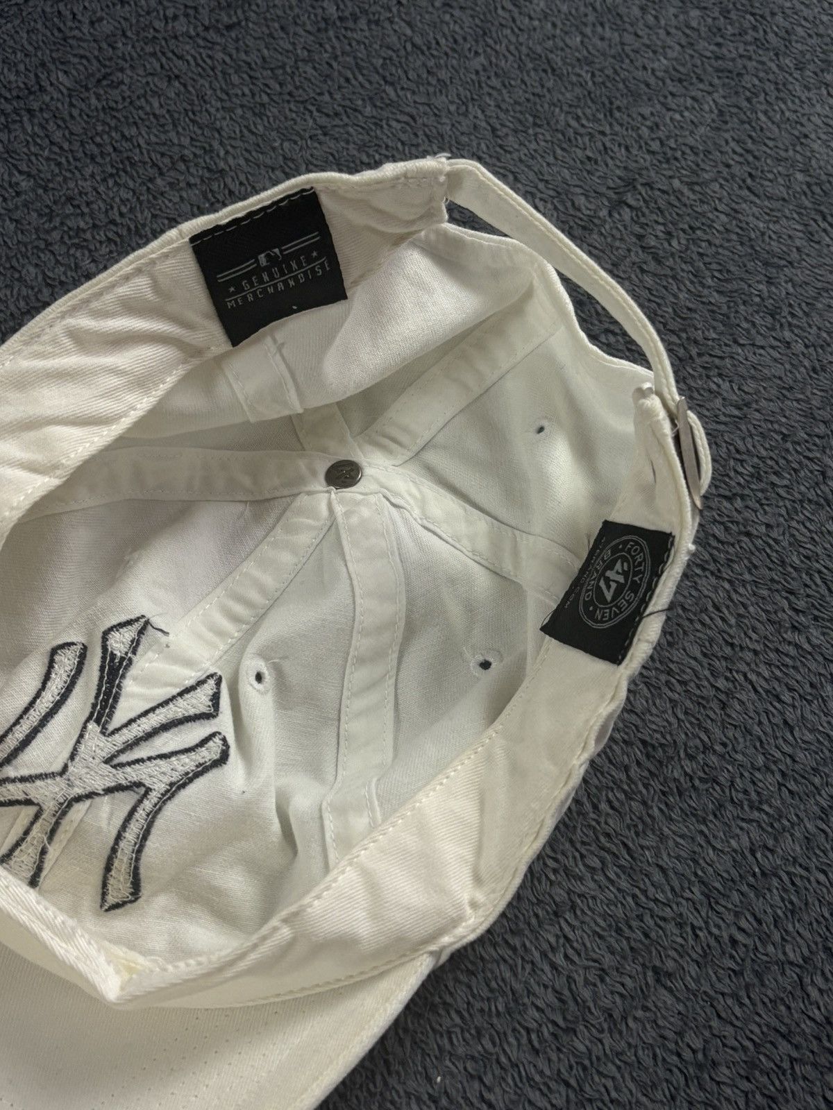 New Era 00s New Era Yankees Vintage Big Logo Retro Hat Cap Rare Size ONE SIZE - 5 Thumbnail