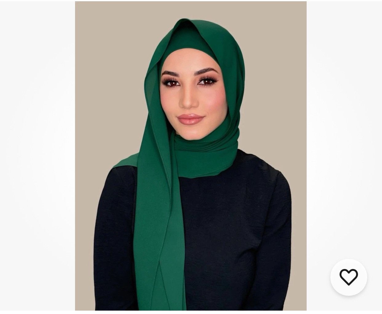 Other Premium Chiffon Rectangle Hijab In Bottle Green For Women Size ONE SIZE - 1 Thumbnail
