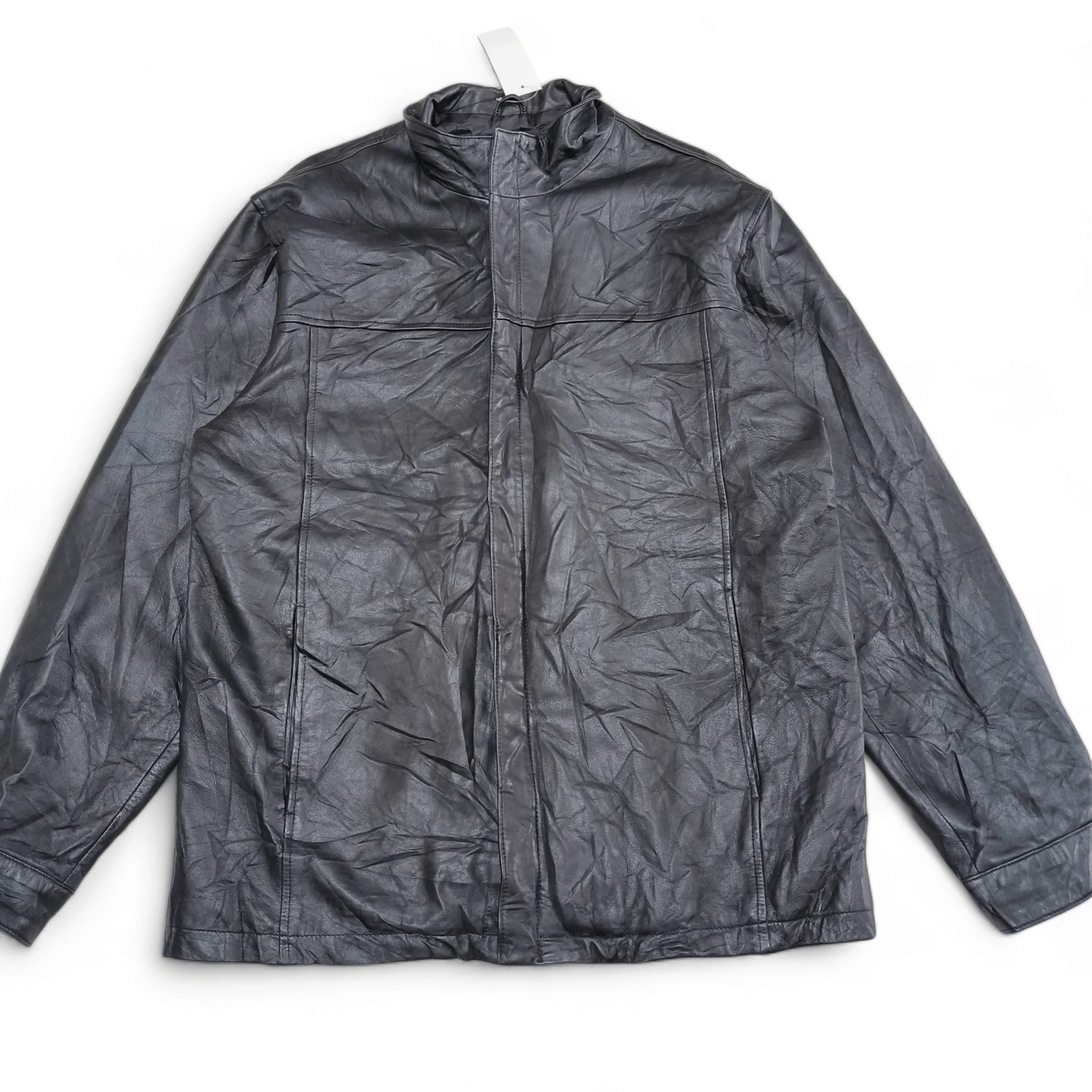 Vintage Vintage L&B Homme Long Coat Black Leather Jacket Size US M / EU 48-50 / 2 - 2 Thumbnail
