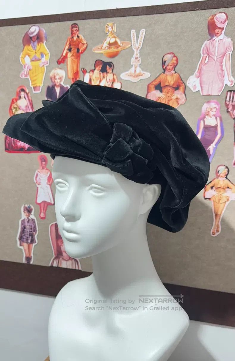 Vivienne Westwood Vivienne Westwood 90s Black Velvet Bow Hat Size ONE SIZE - 7 Thumbnail