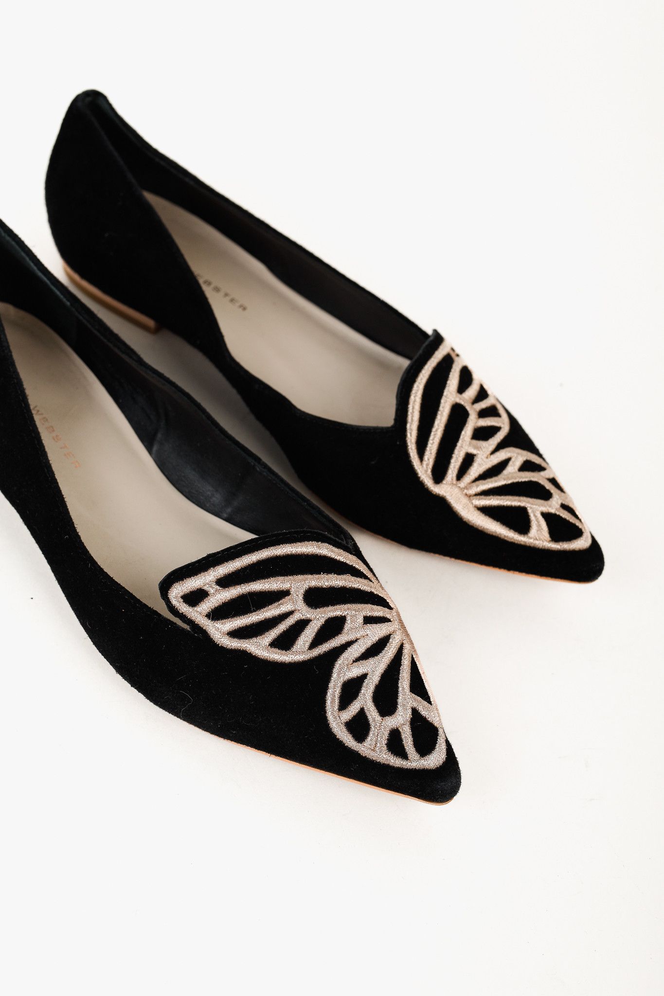 Sophia Webster Sophia Webster Bibi Butterfly Embroidered Suede Flats Size US 6.5 / IT 36.5 - 7 Thumbnail