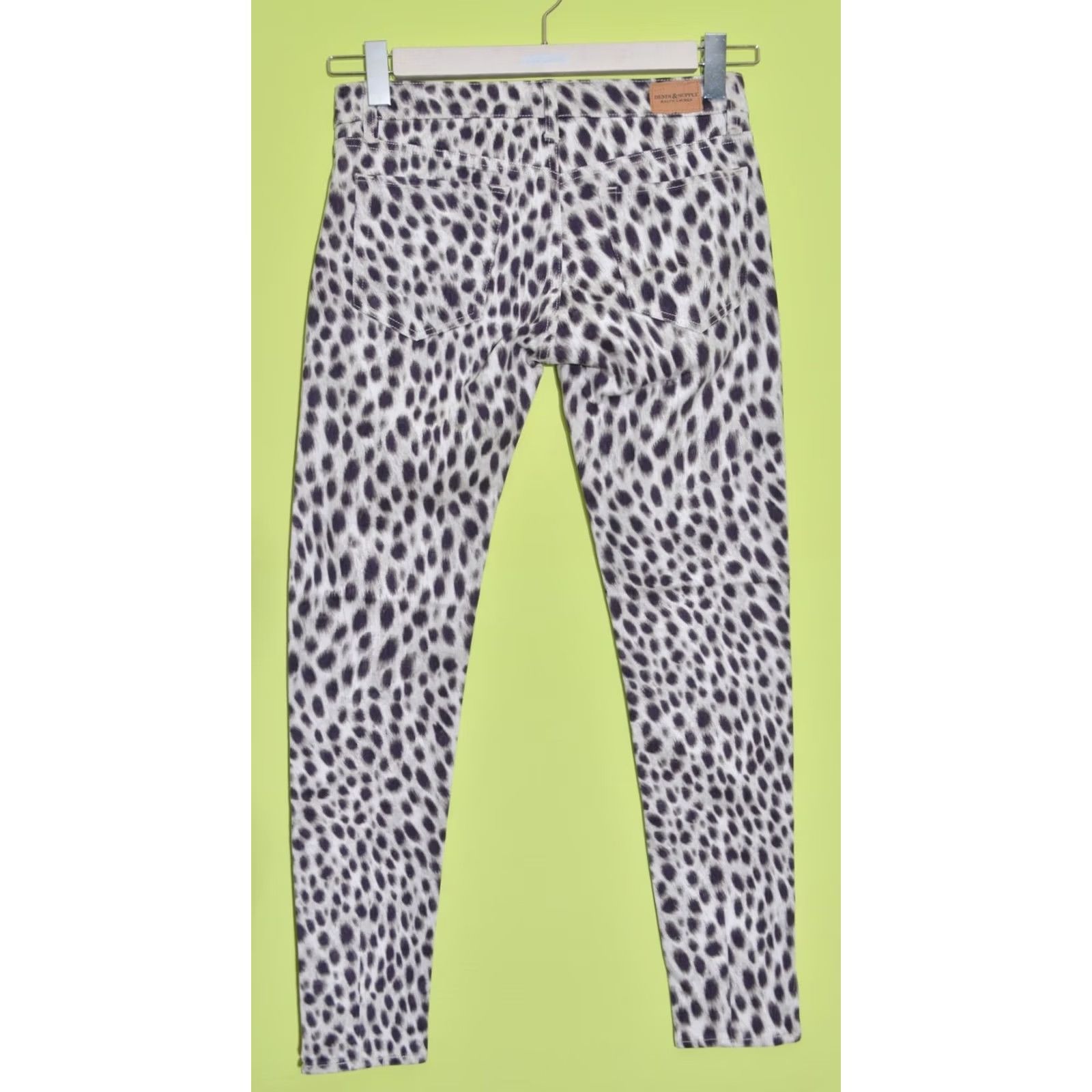 Ralph Lauren RALPH LAUREN Denim & Supply Skinny Jeans Size 28 Womens Cheetah Print Ankle Zip Size 28" / US 6 / IT 42 - 4 Thumbnail