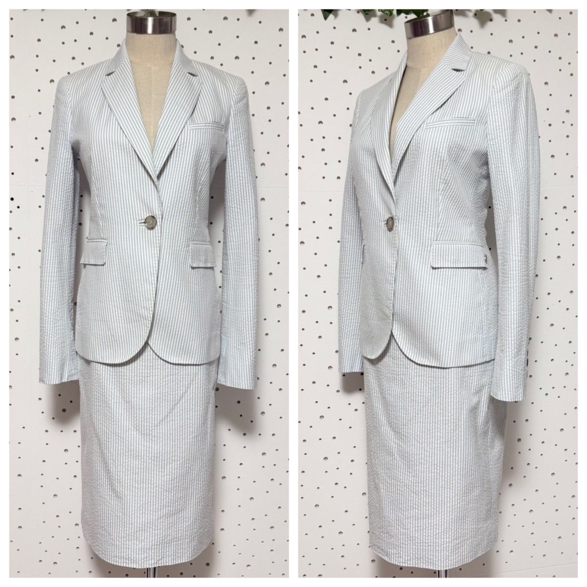 Gucci Authentic Gucci 1B GG seersucker striped skirt suit 36 38 Size XS / US 0-2 / IT 36-38 - 8 Thumbnail