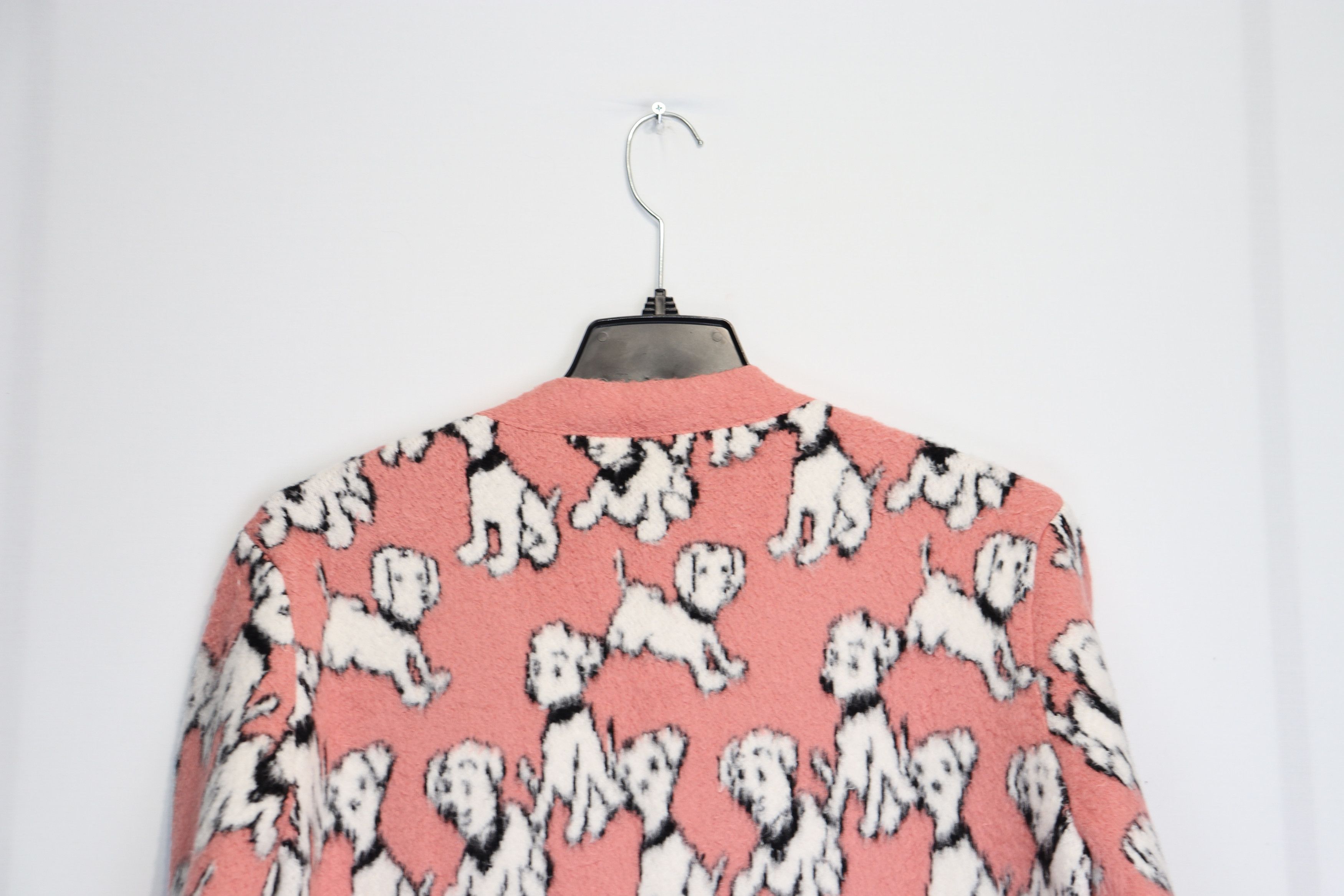 Celine o1rshd1 V Neck Puppy Cotton Blend Cardigan in Pink/Black Size US M / EU 48-50 / 2 - 10 Thumbnail