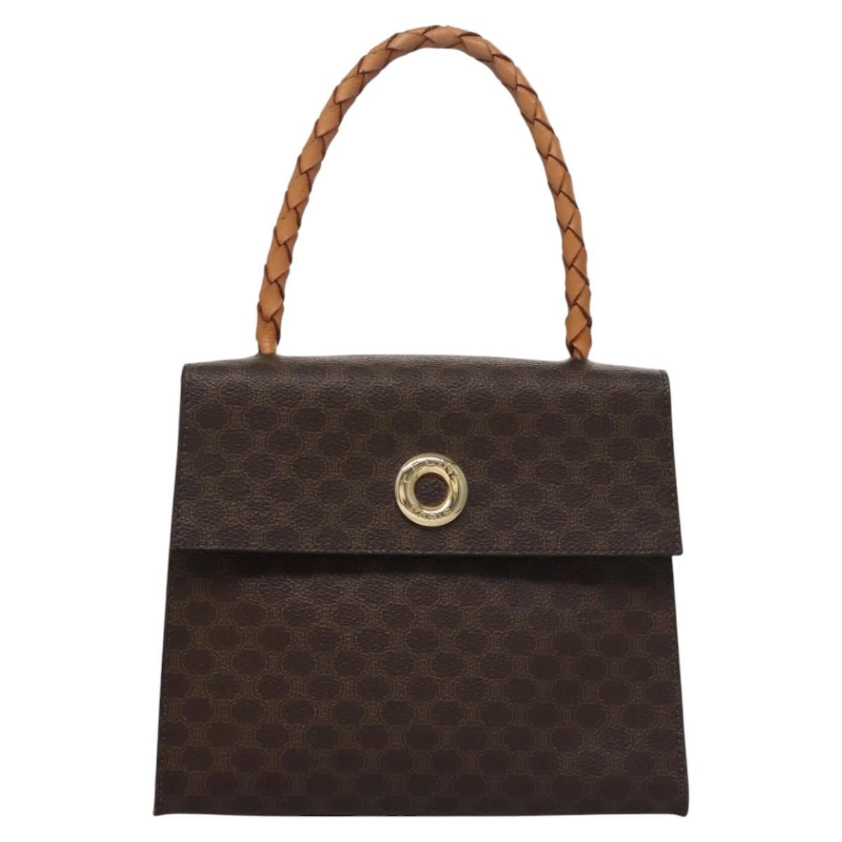 Celine CELINE Macadam Canvas Hand Bag Pvc Leather Brown Size ONE SIZE - 2 Thumbnail