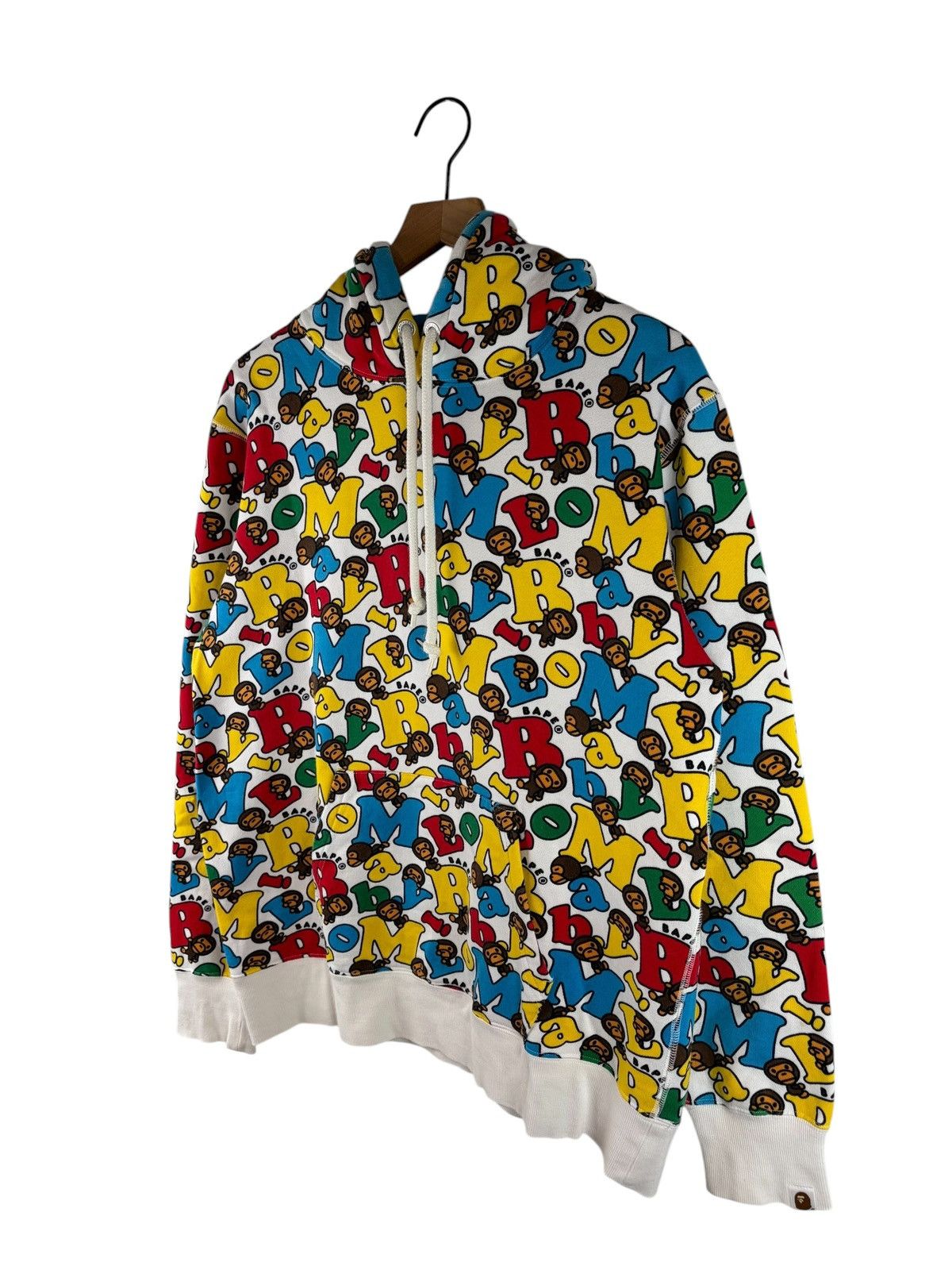Bape BAPE Baby Milo Alphabet Pullover Hoodie 'Multicolor' Size US XL / EU 56 / 4 - 2 Thumbnail