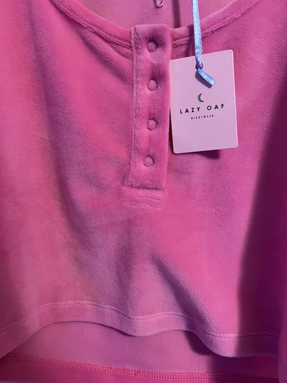 Lazy Oaf Lazy Oaf Waste of Time 💘 velour lounge heart button velvet Size ONE SIZE - 15 Thumbnail