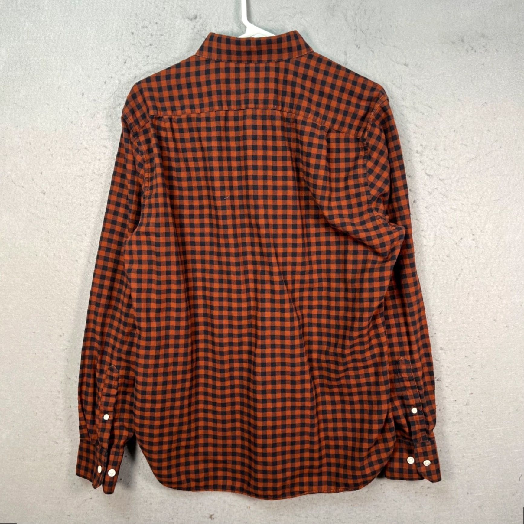 Bonobos Bonobos Mens Button-Up Shirt Gingham Slim Fit Orange Size M Ethnic? (No N/A) Size US M / EU 48-50 / 2 - 2 Thumbnail