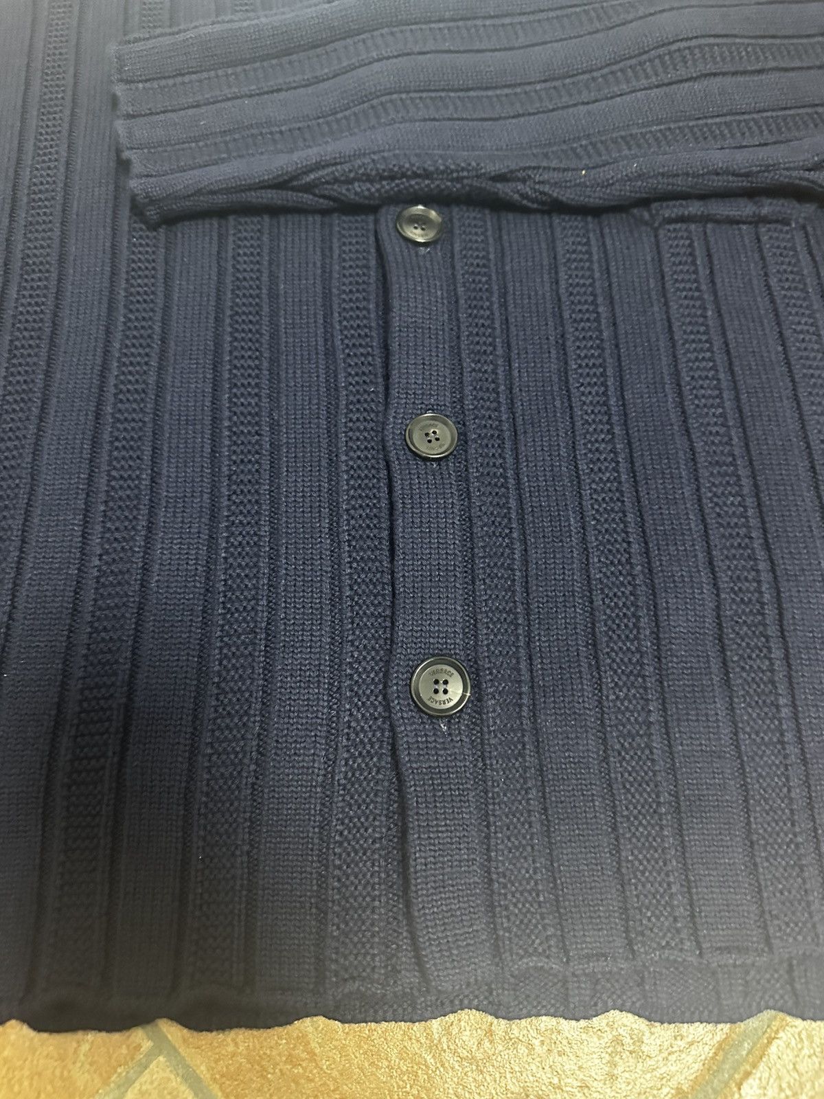 Versace Versace Blue Knit Cardigan Size US XXL / EU 58 / 5 - 7 Thumbnail