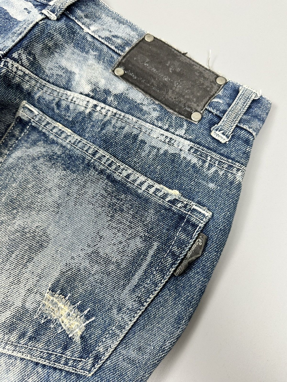 If Six Was Nine Distressed Vintage Bernings-Sho Flared Denim Size US 29 - 13 Thumbnail
