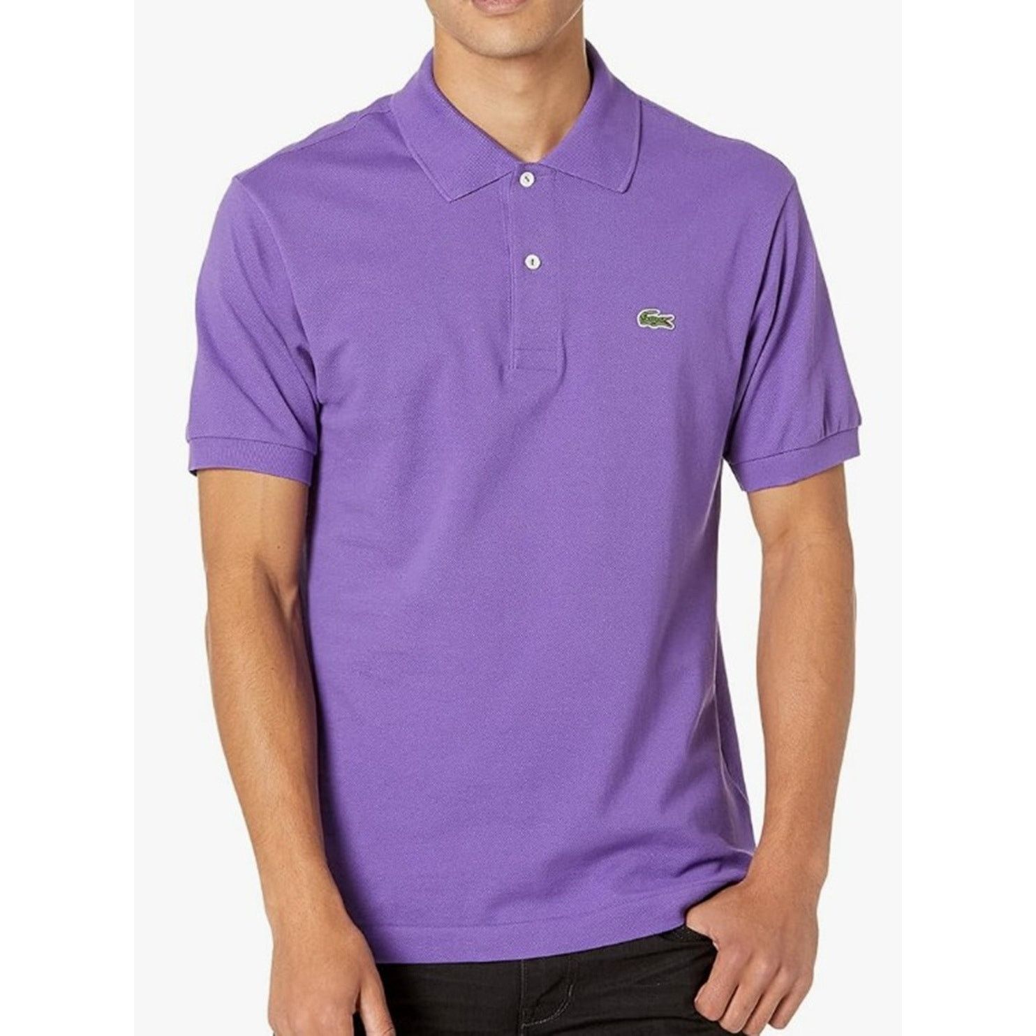 Lacoste Lacoste Men's Legacy Short L.1212 Pique Polo R Purple M Size US M / EU 48-50 / 2 - 1 Thumbnail