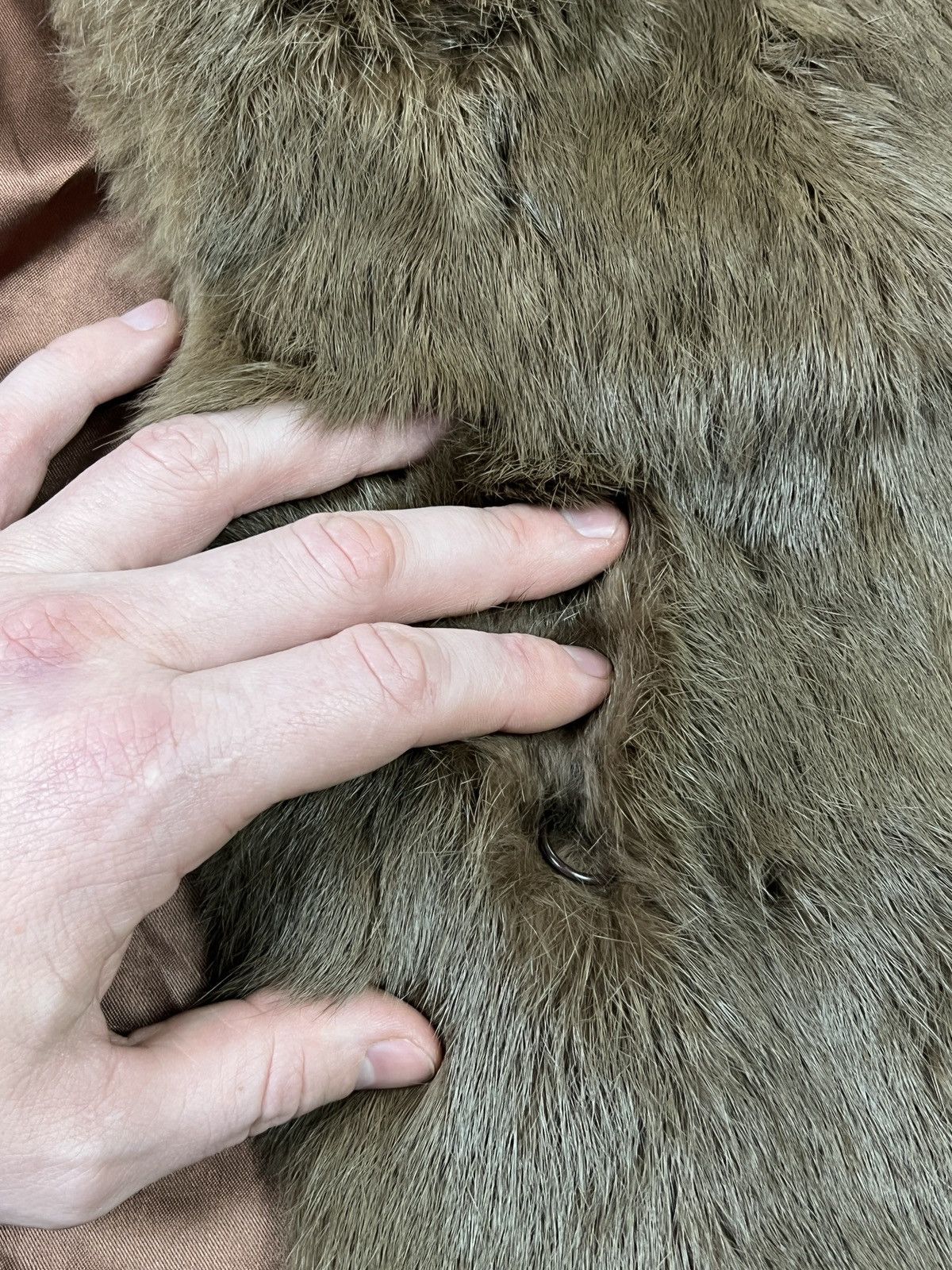 Other Vintage French Coney Fur coat Rabbit fur Brown Winter coat Size S / US 4 / IT 40 - 12 Thumbnail