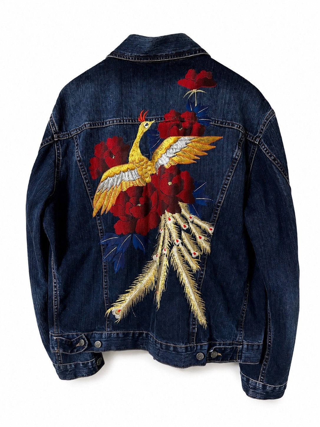 Just Cavalli Just Cavalli Phoenix Embroidered Denim Jacket Size US M / EU 48-50 / 2 - 1 Thumbnail