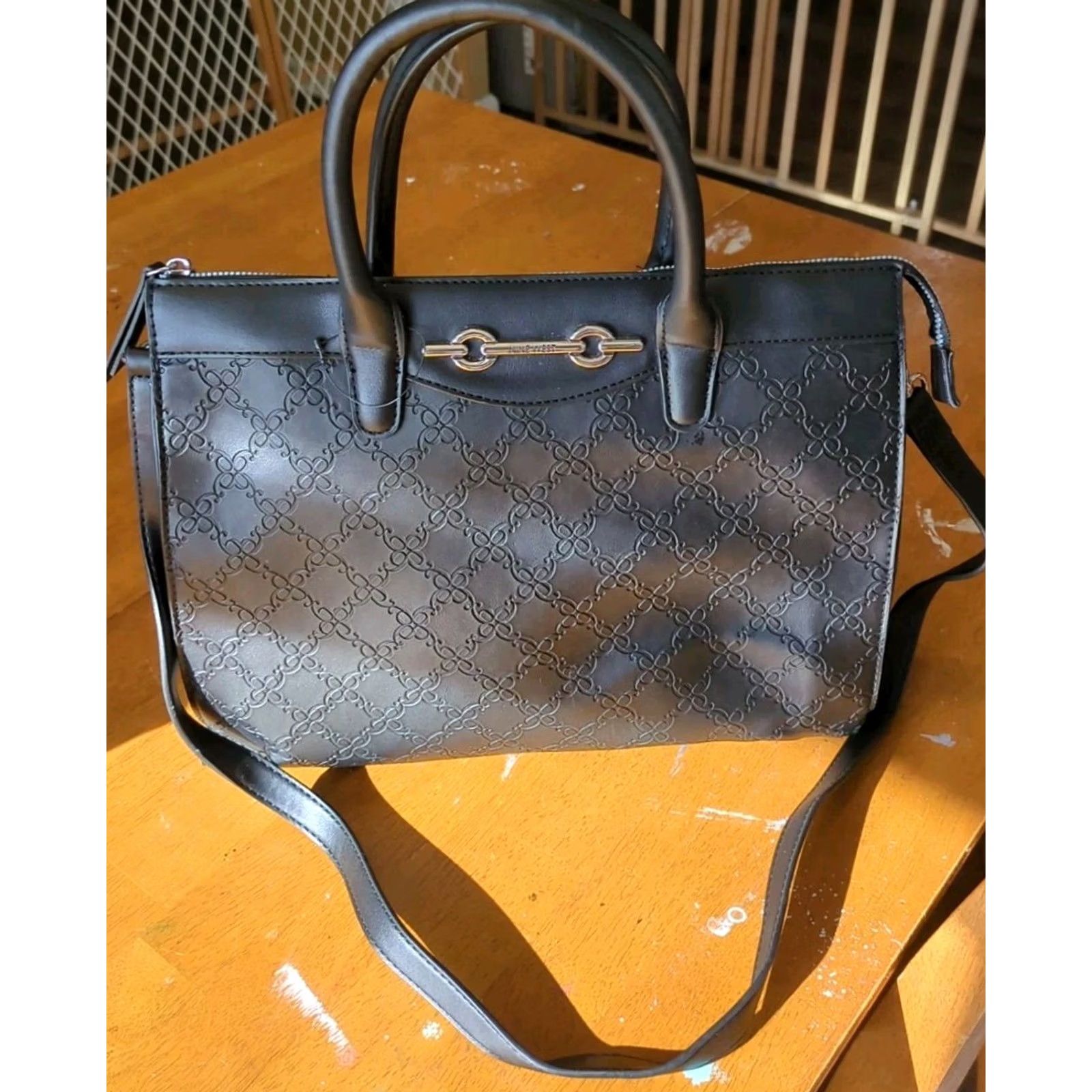 Nine West Nine West Women's Purse Shoulder Bag Black Faux Leather Zipper Perth Mini Classic Designer Bag Womens Size ONE SIZE - 2 Thumbnail